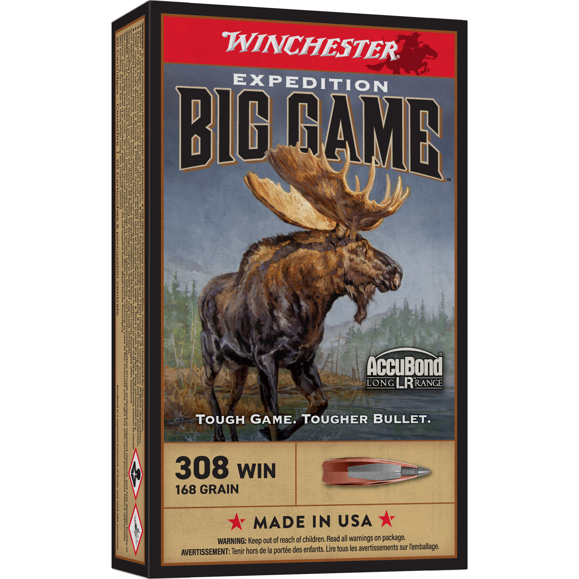 Winchester Big Game Long Range 308 Winchester 168gr AccuBond – 20rd