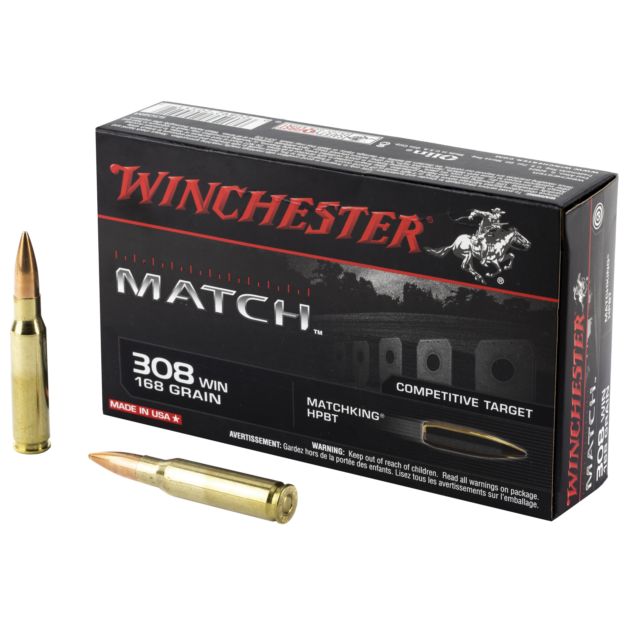 Winchester Match 308 Winchester 168gr Sierra BTHP – 20rd