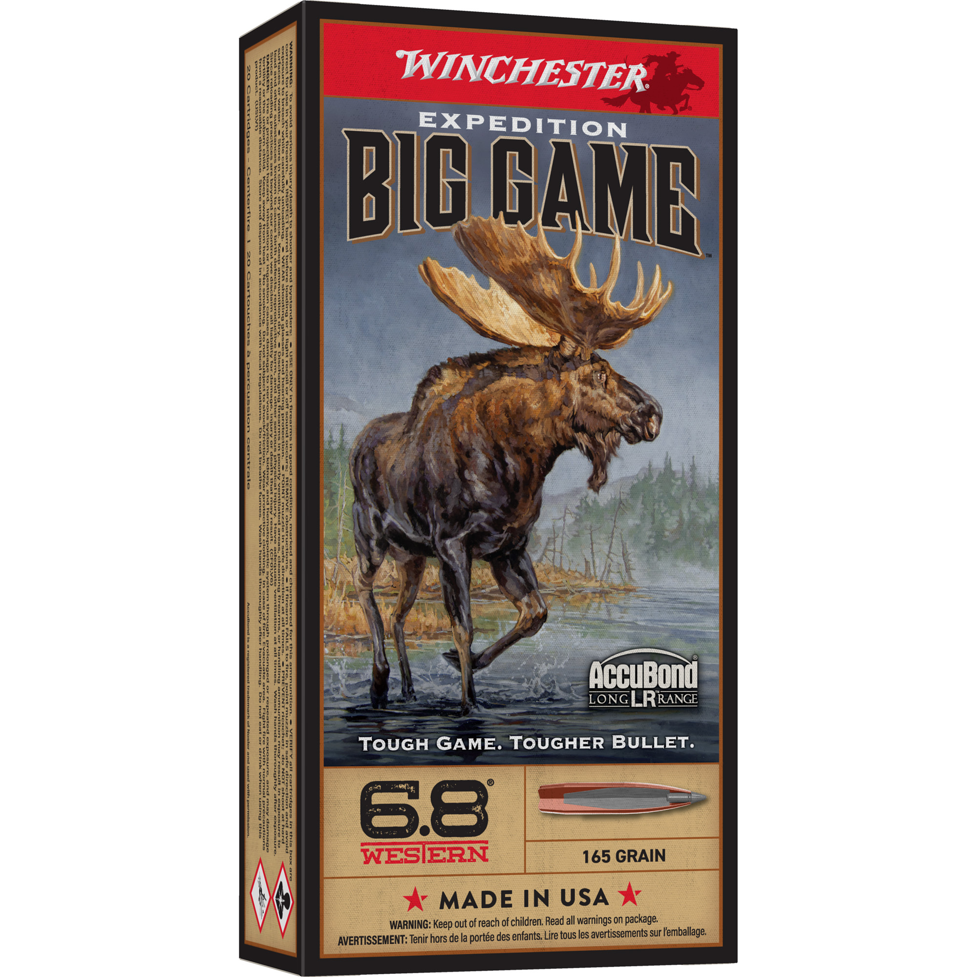 Winchester Expedition Big Game Long Range 6.8 Western 165gr AccuBond – 20rd