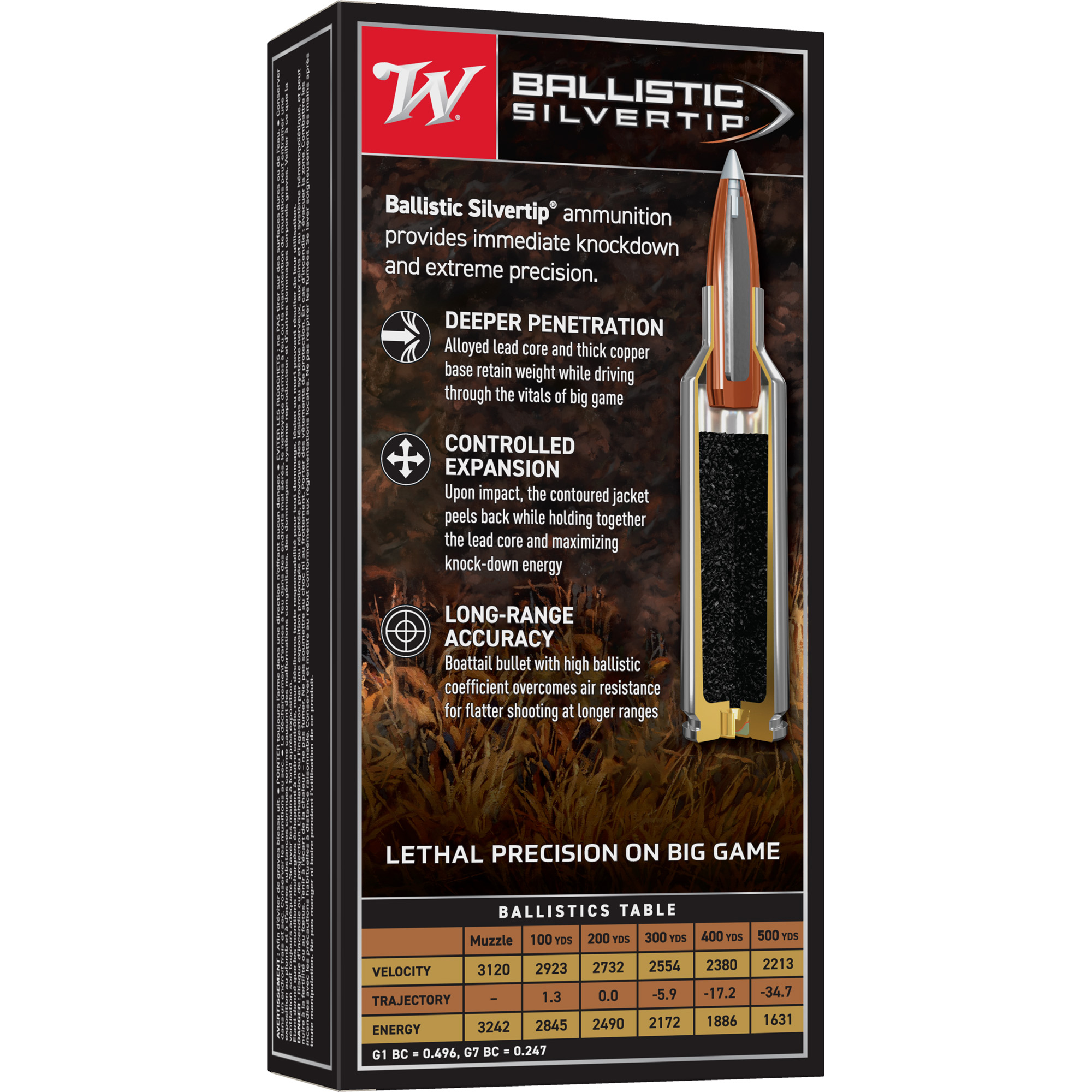 Winchester Ballistic Silvertip 270 Winchester Short Magnum 150gr Polymer Tip – 20rd