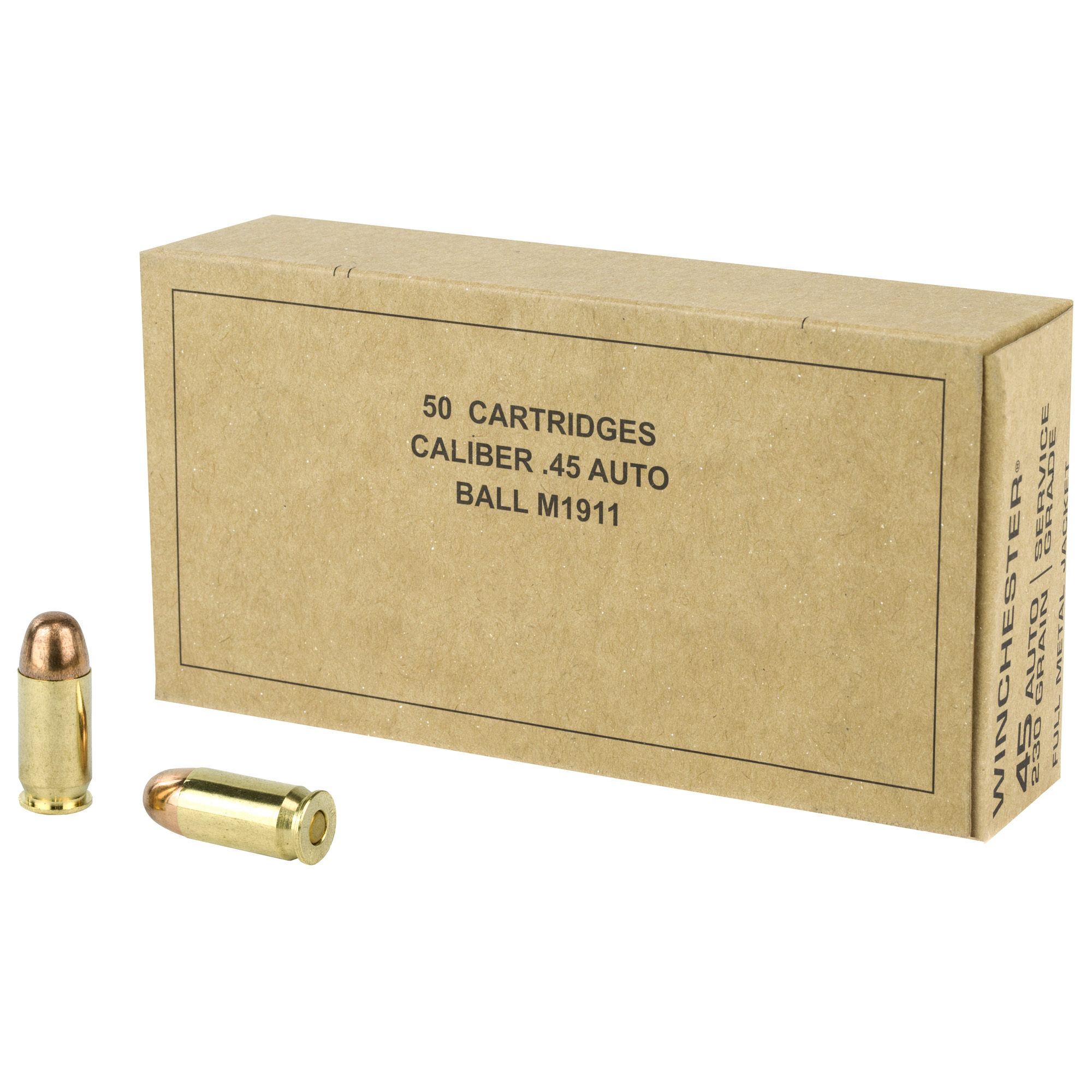 Winchester Service Grade 45 ACP 230gr Full Metal Jacket – 50rd