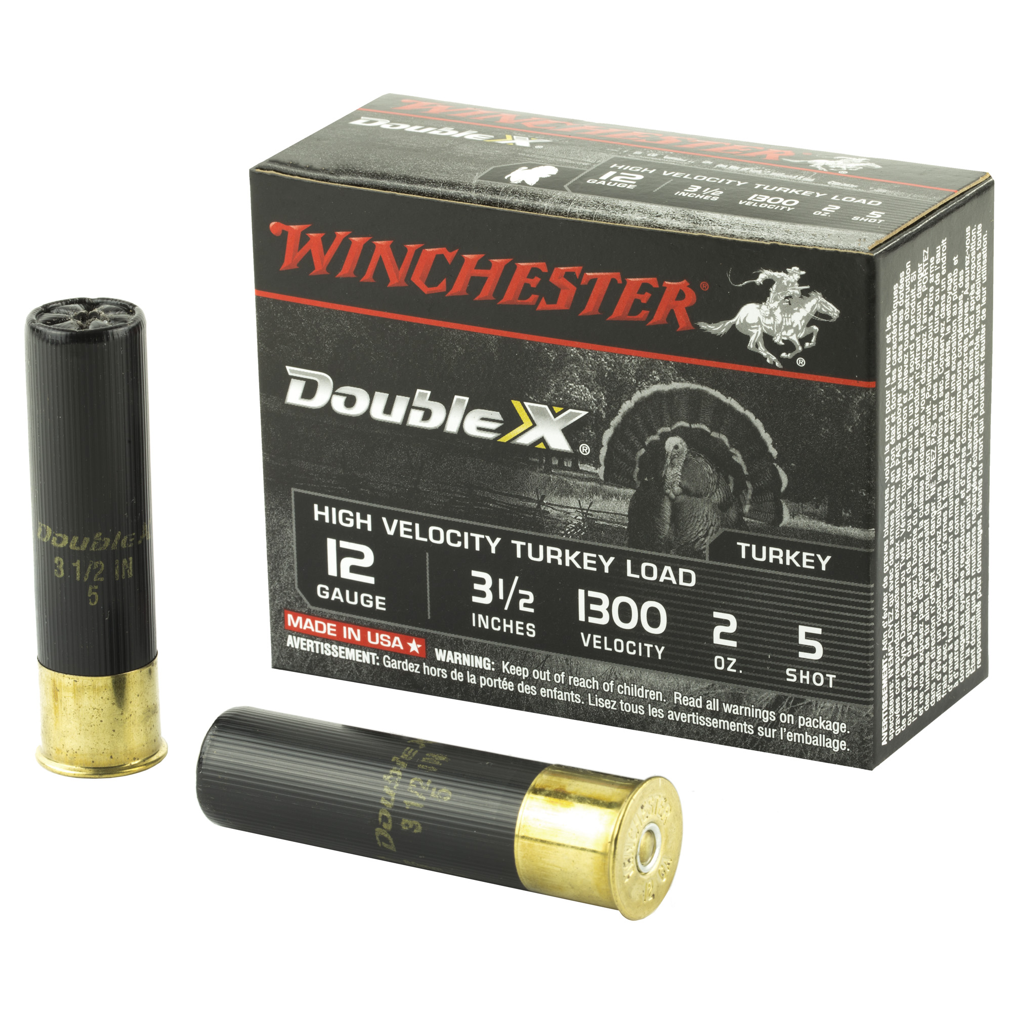 Winchester Double X Turkey 12 Gauge 3.5″ Hi-Velocity #5 Shotshell – 10rd