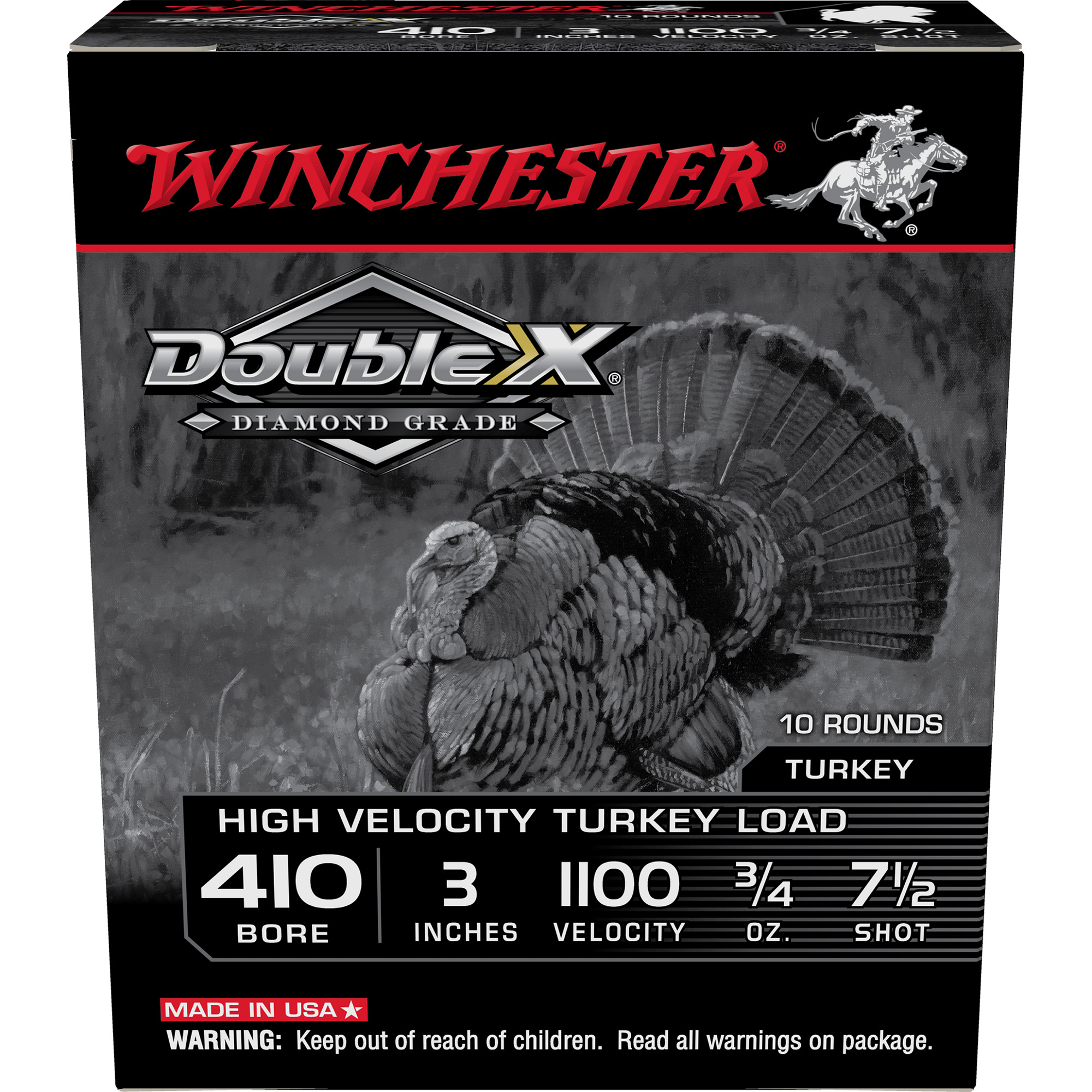 Winchester High Velocity Turkey Load 410 Gauge 3″ #7.5 Shot – 10rd