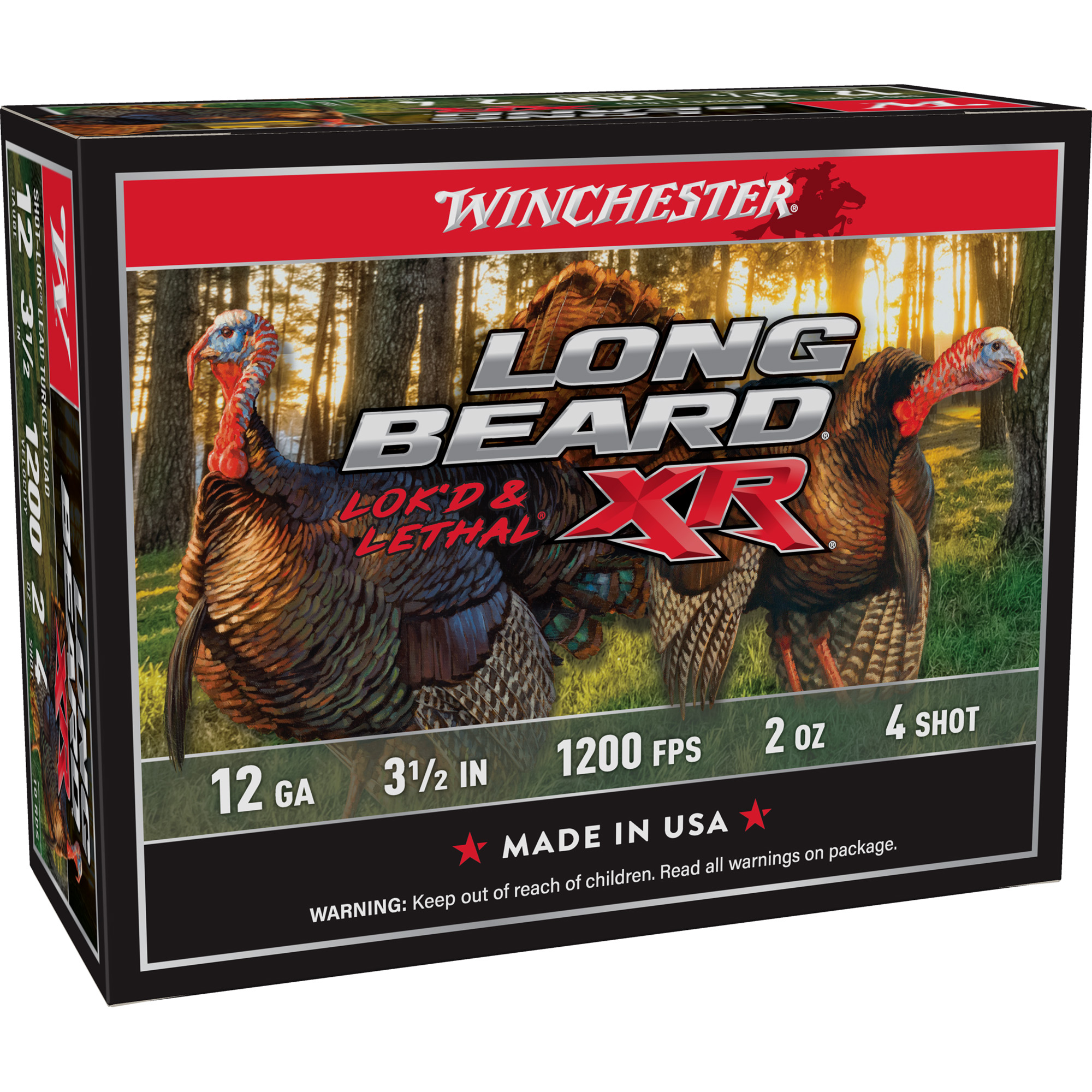 Winchester Long Beard XR 12 Gauge 3.5″ #4 Shotshell – 10rd