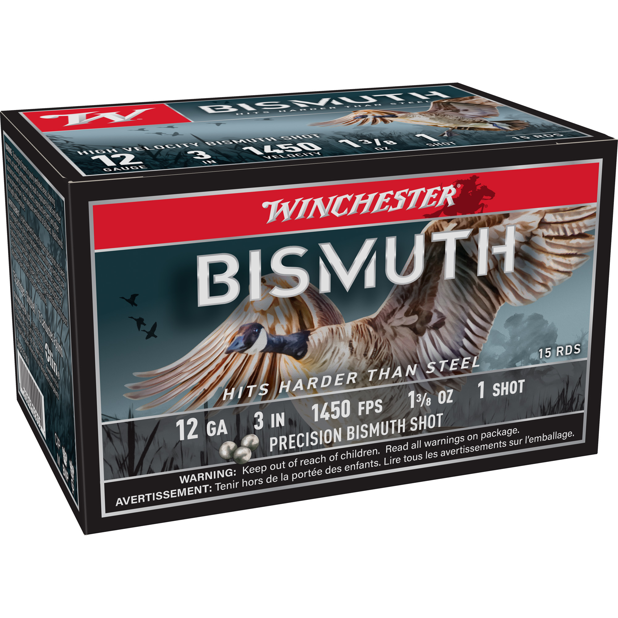 Winchester Bismuth TARGET 12 Gauge 3″ #1 Shotshell – 15rd