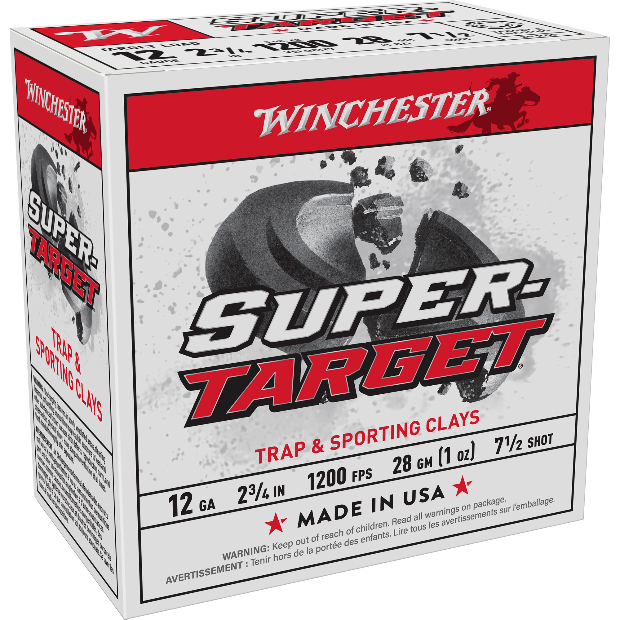 Winchester Super Target Target Load 12 Gauge 2.75″ #7.5 Shotshell – 25rd