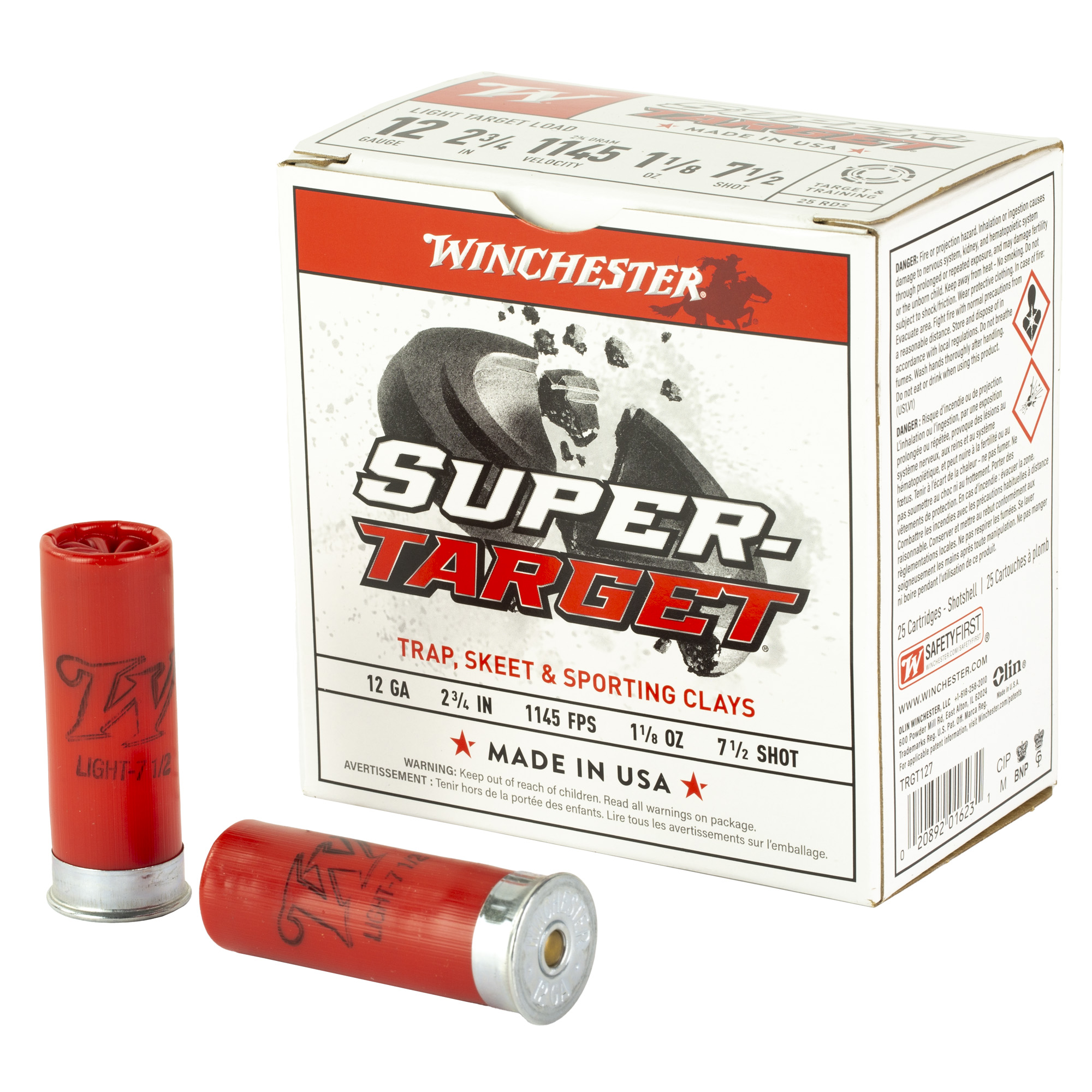 Winchester Super Target 12 Gauge 2.75″ #7.5 Shotshell – 25rd