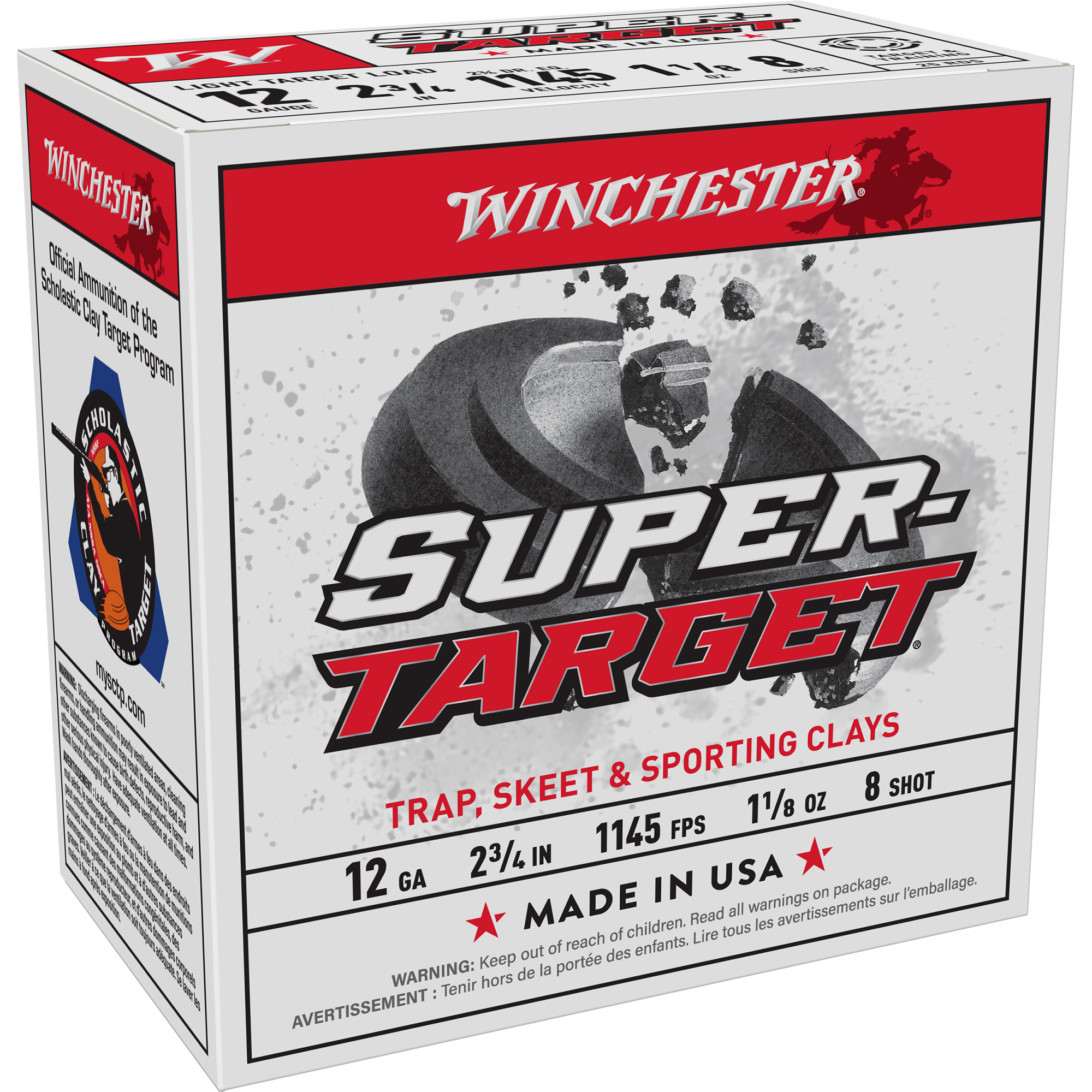 Winchester Super Target 12 Gauge 2.75″ #8 Shotshell – 25rd