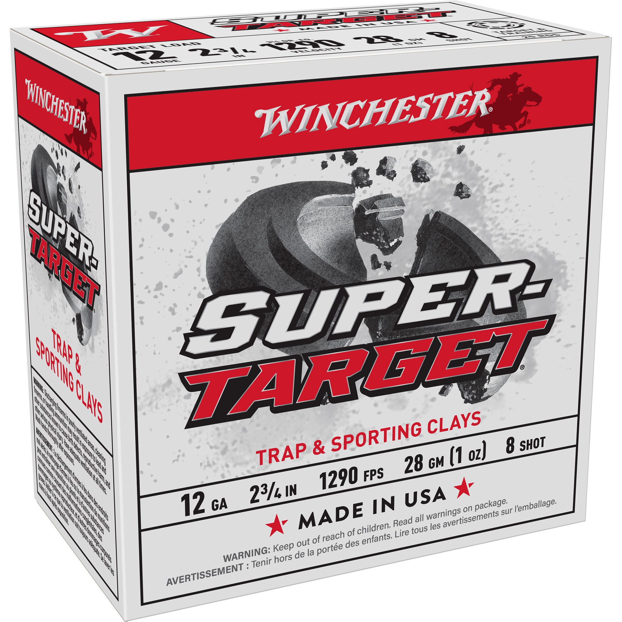 Winchester Super Target 12 Gauge 2.75″ #8 Shotshell – 25rd