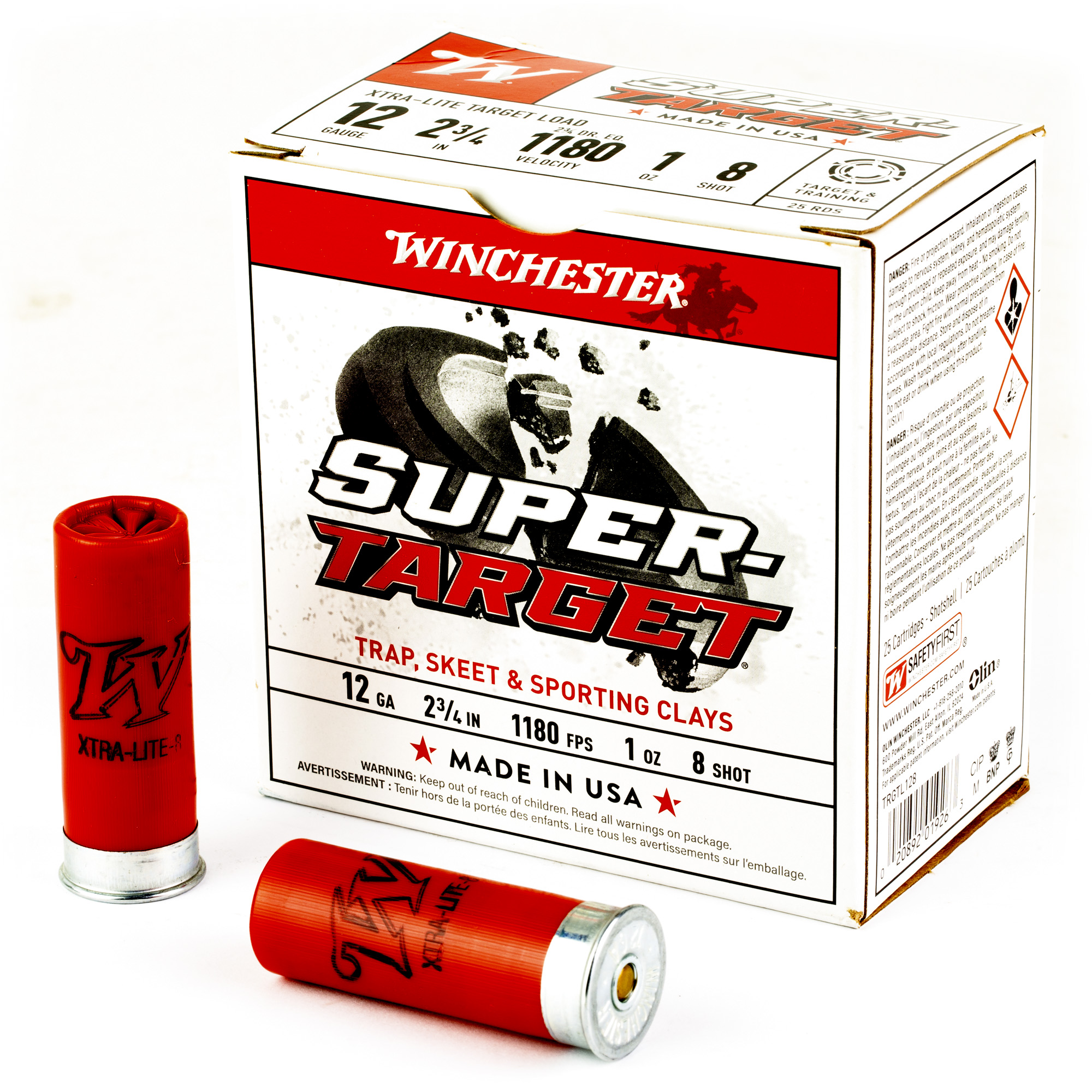 Winchester Super Target 12 Gauge 2.75″ #8 Shotshell – 25rd