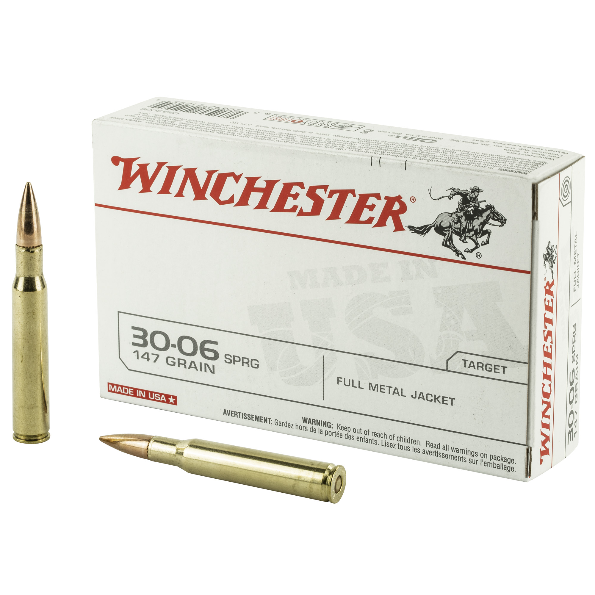 Winchester USA 30-06 Springfield 147gr Full Metal Jacket – 20rd