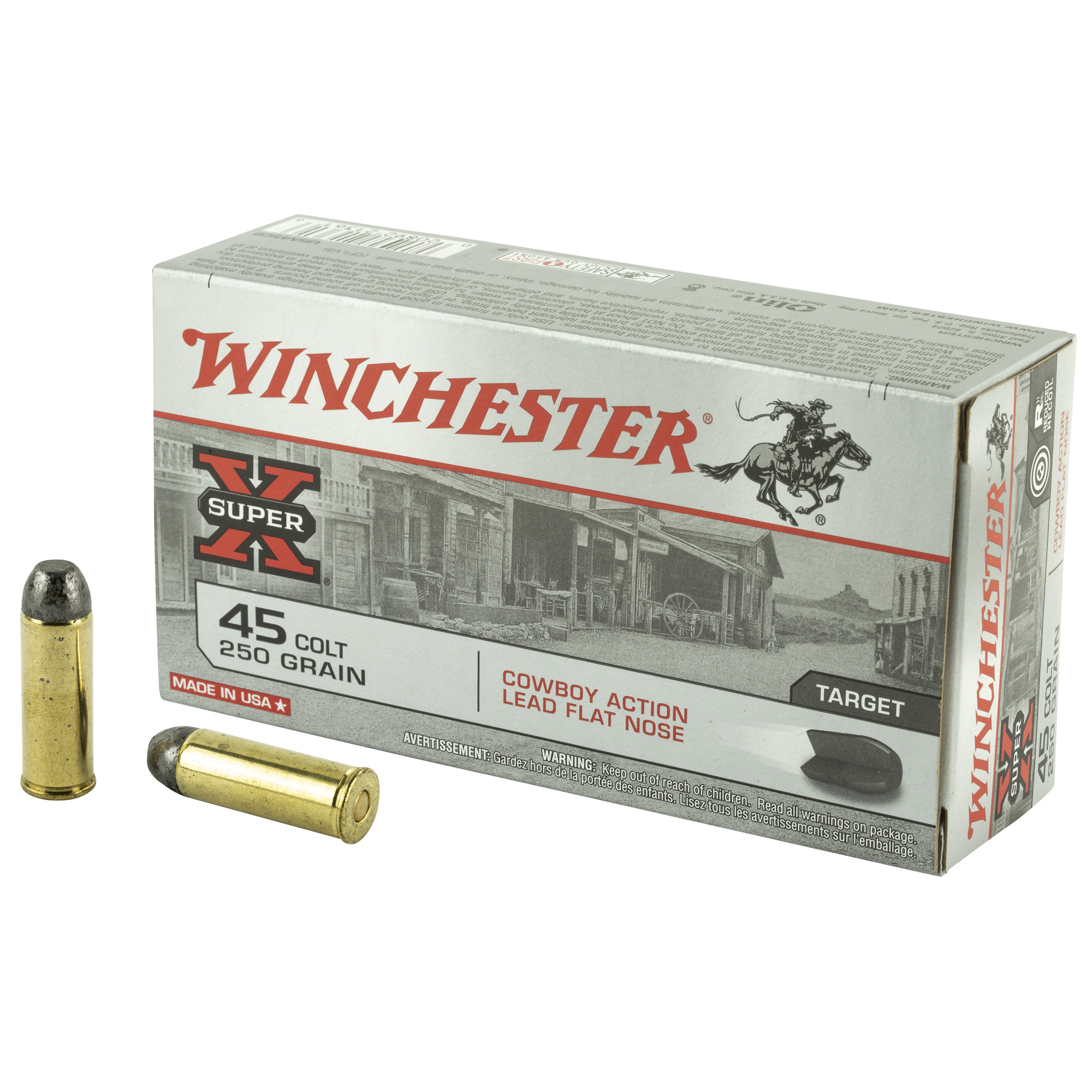 Winchester USA 45 Long Colt 250gr Lead – 50rd