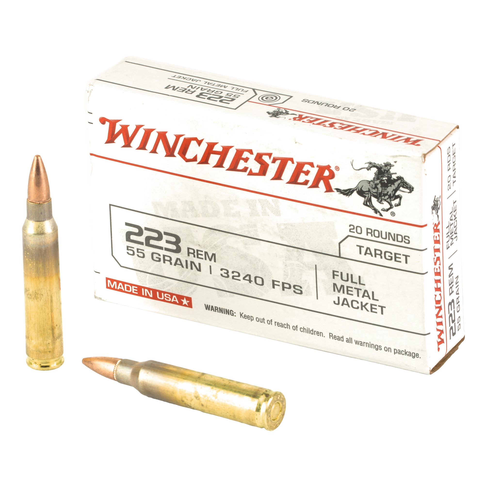 Winchester USA 223 Remington 55gr Full Metal Jacket – 20rd