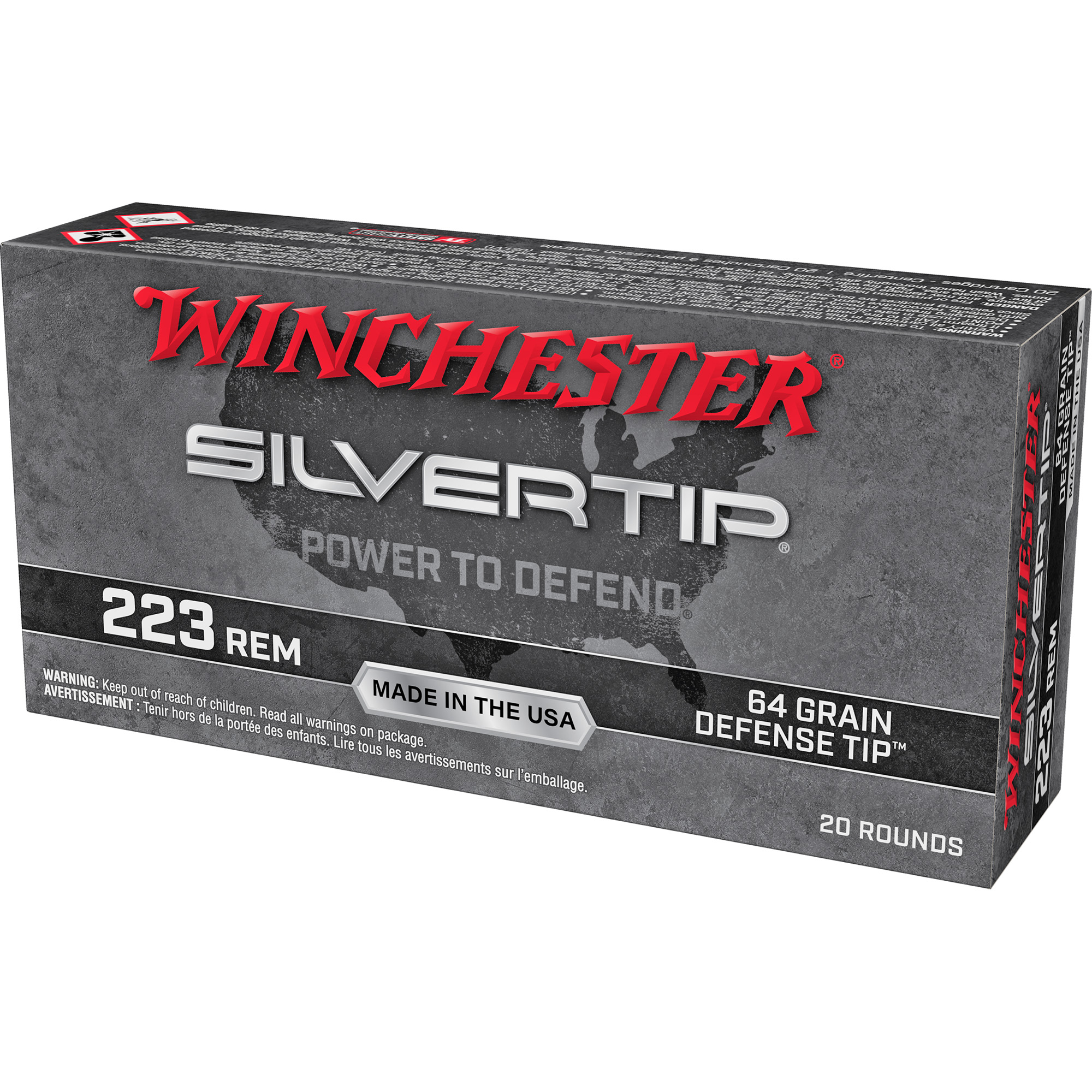 Winchester Silvertip 223 Remington 64gr Polymer Tip – 20rd