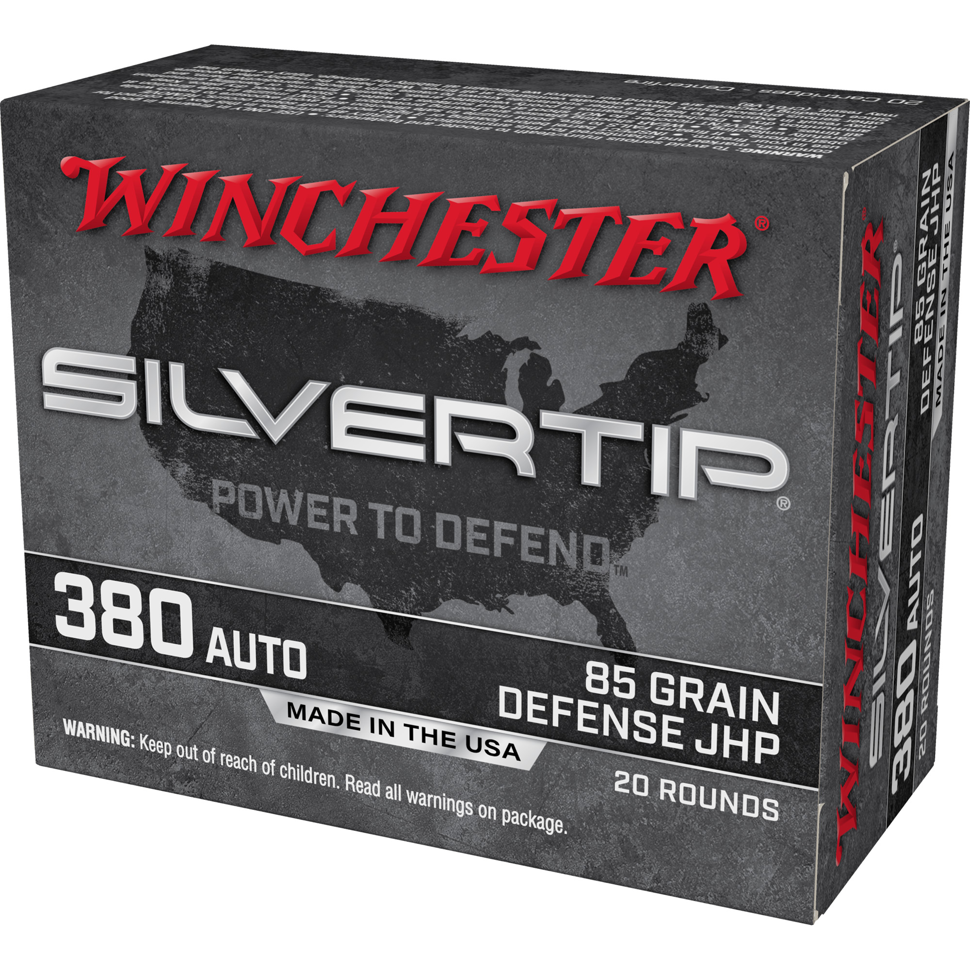 Winchester Slivertip 380 ACP 85gr Jacketed Hollow Point – 20rd