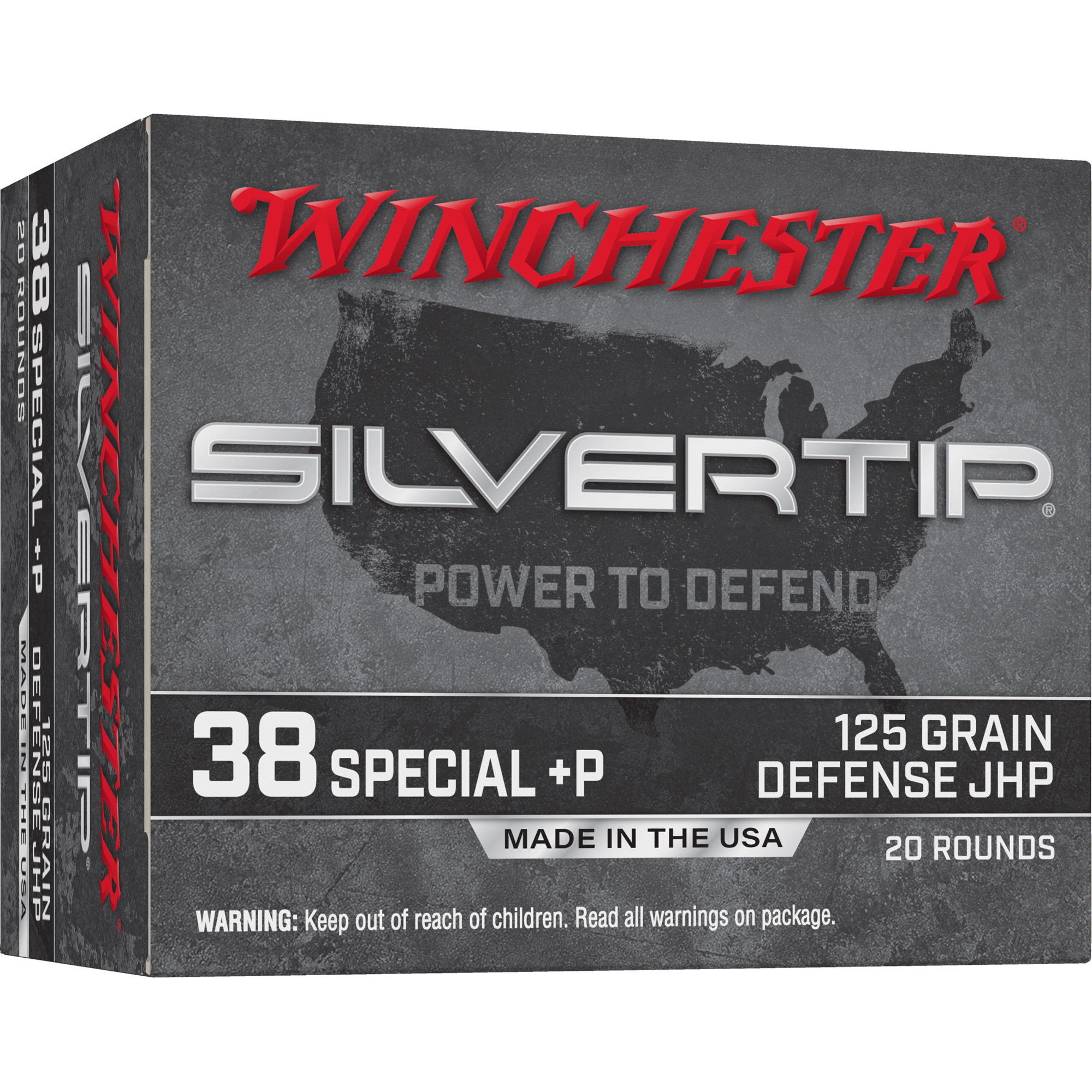 Winchester Silvertip 38 Special +P 125gr Jacketed Hollow Point – 20rd