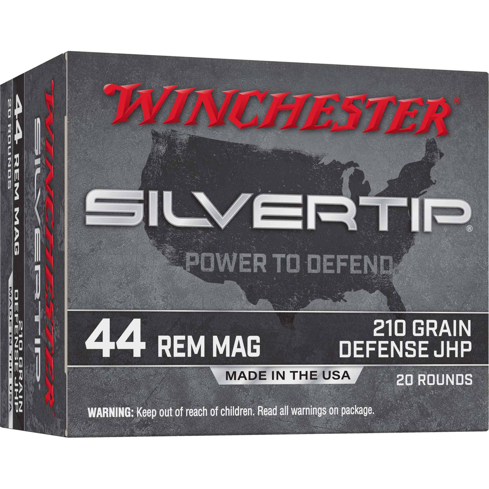 Winchester Silvertip 44 Magnum 210gr Jacketed Hollow Point – 20rd