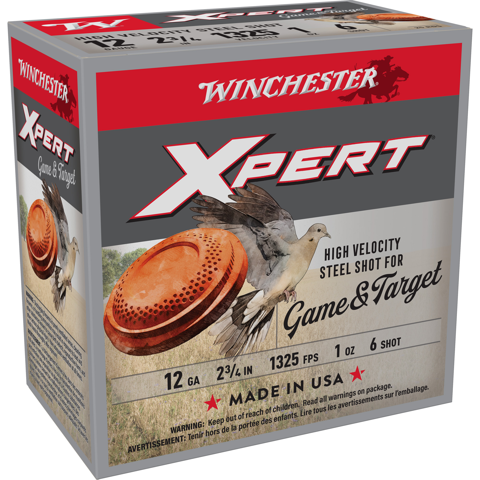 Winchester Xpert 12 Gauge 2.75″ California Certified Nonlead Ammunition #6 Steel Shot – 25rd