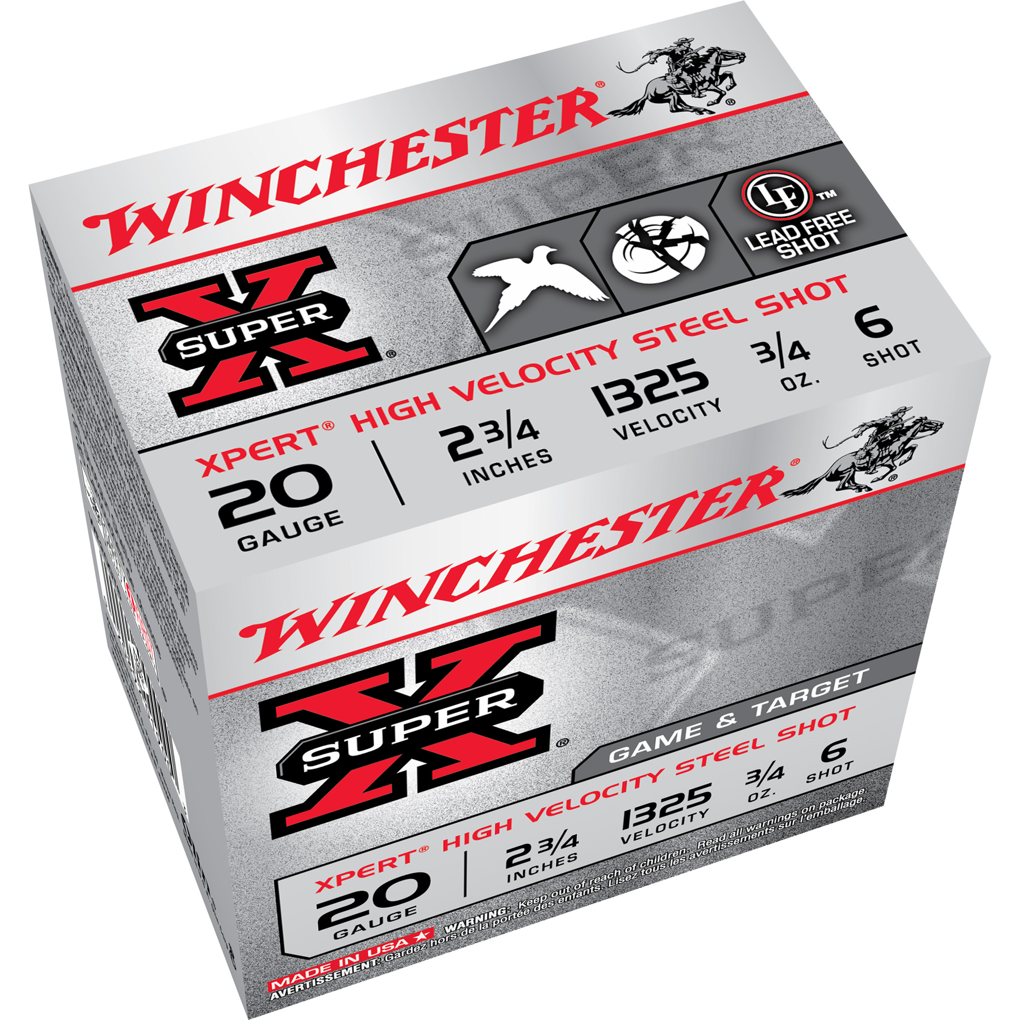 Winchester Xpert 20 Gauge 2.75″ California Certified Nonlead Ammunition #6 Steel Shot – 25rd