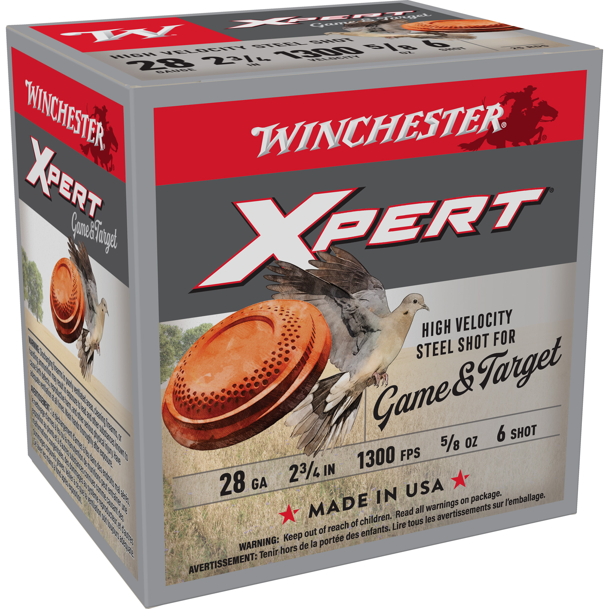 Winchester XPERT STEEL 28 Gauge 2.75″ #6 Steel Shot – 25rd