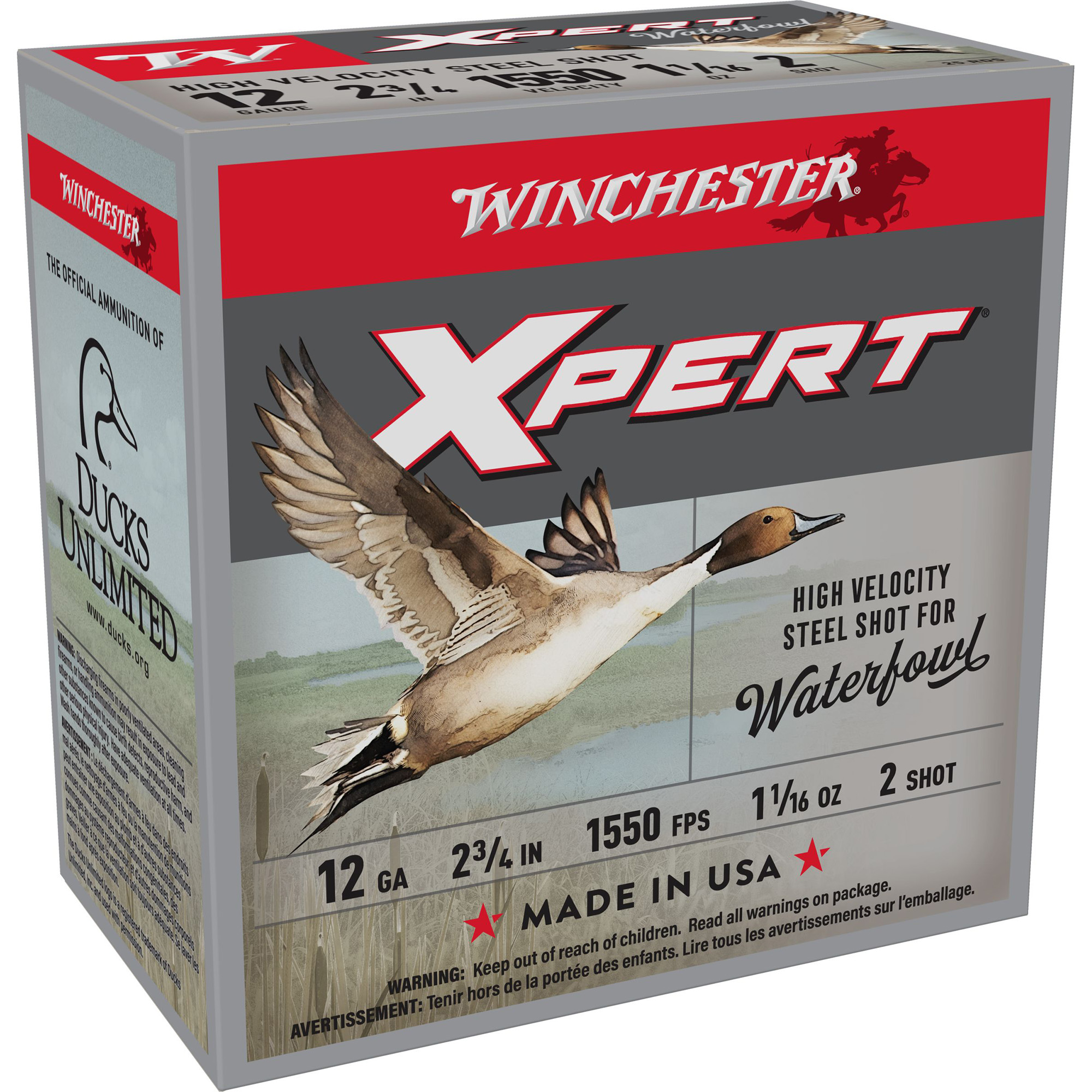 Winchester Xpert HI-Velocity Steel 12 Gauge 2.75″ Lead Free #2 Steel Shot – 25rd