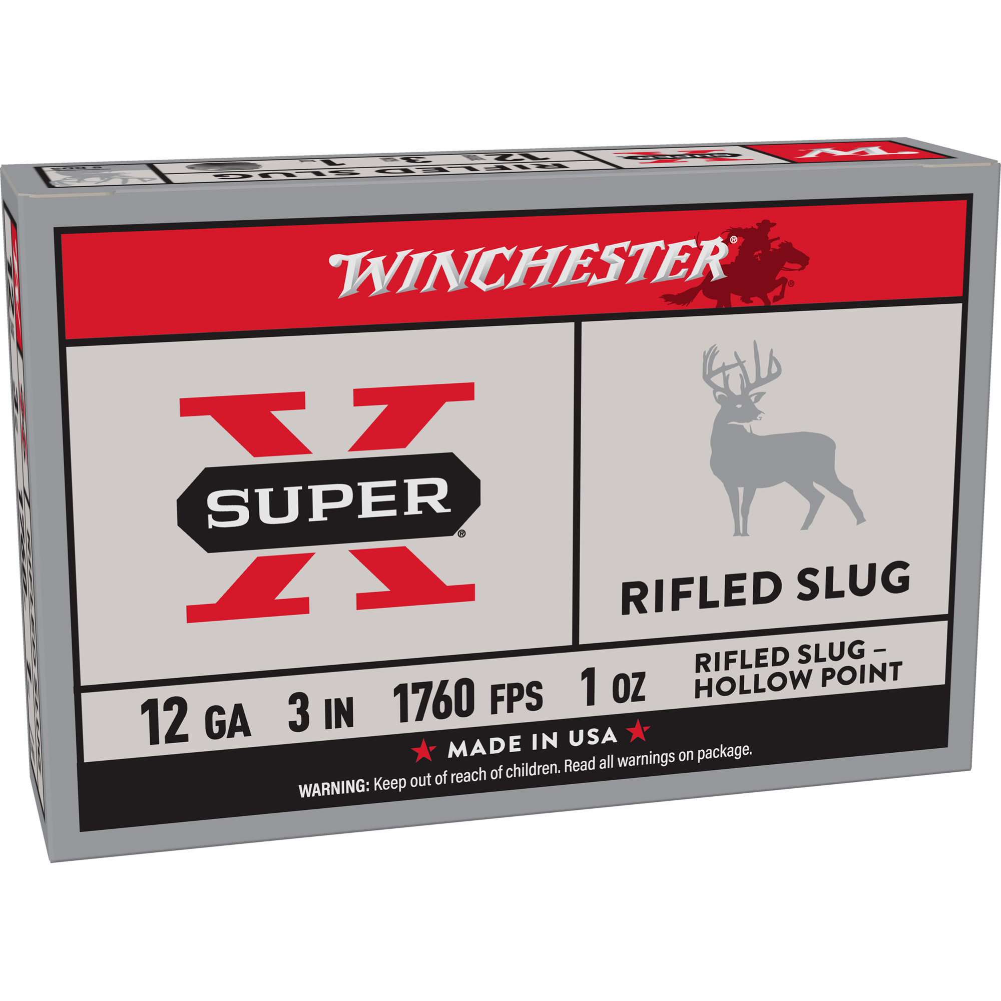 Winchester Super-X 12 Gauge 3″ Rifled Slug – 5rd