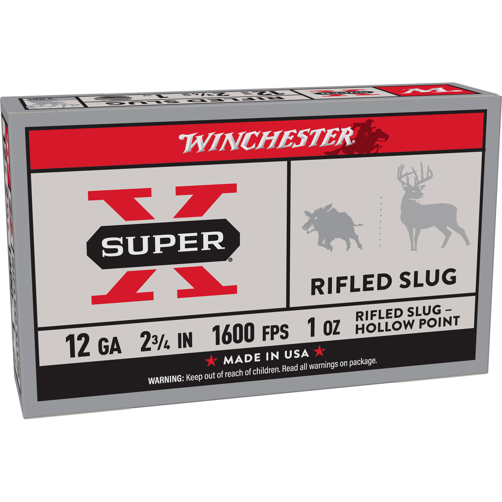 Winchester Super-X 12 Gauge 2.75″ Rifled Slug – 5rd