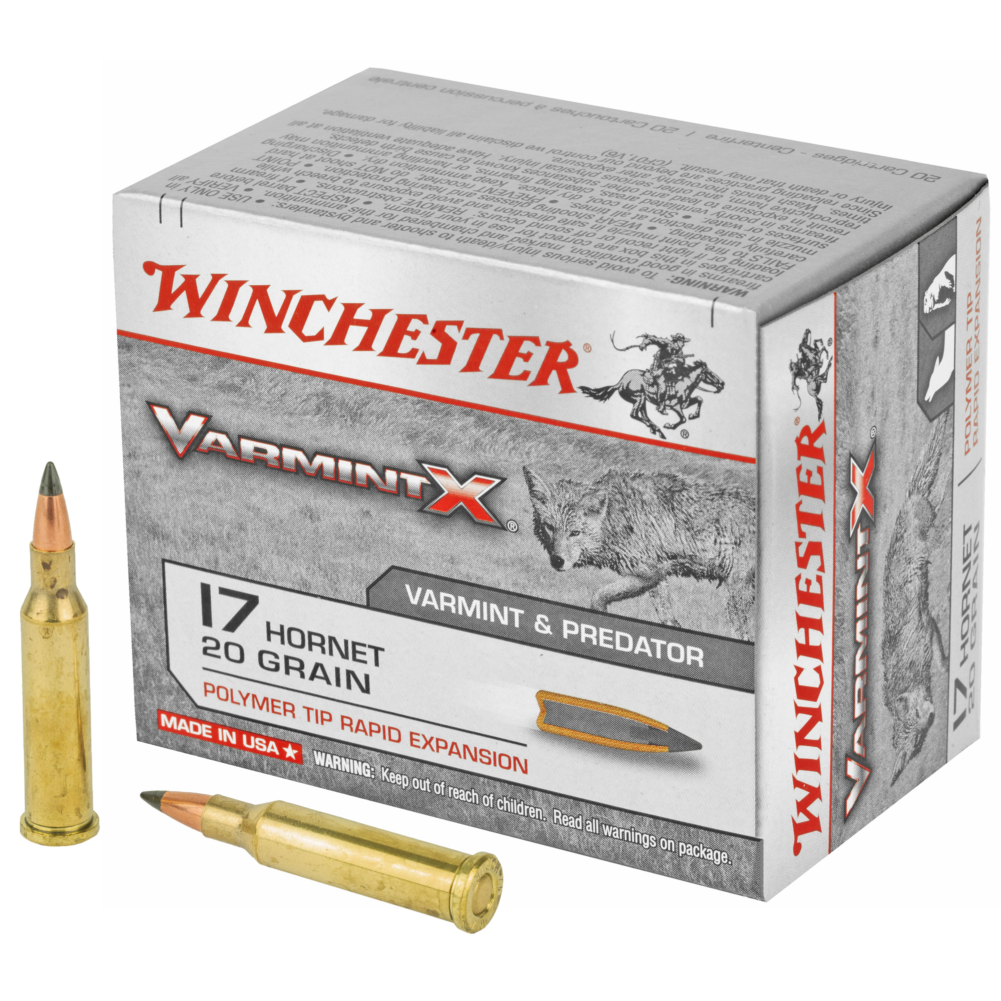 Winchester Varmint X 17 Hornet Polymer Tip 20gr – 20rd