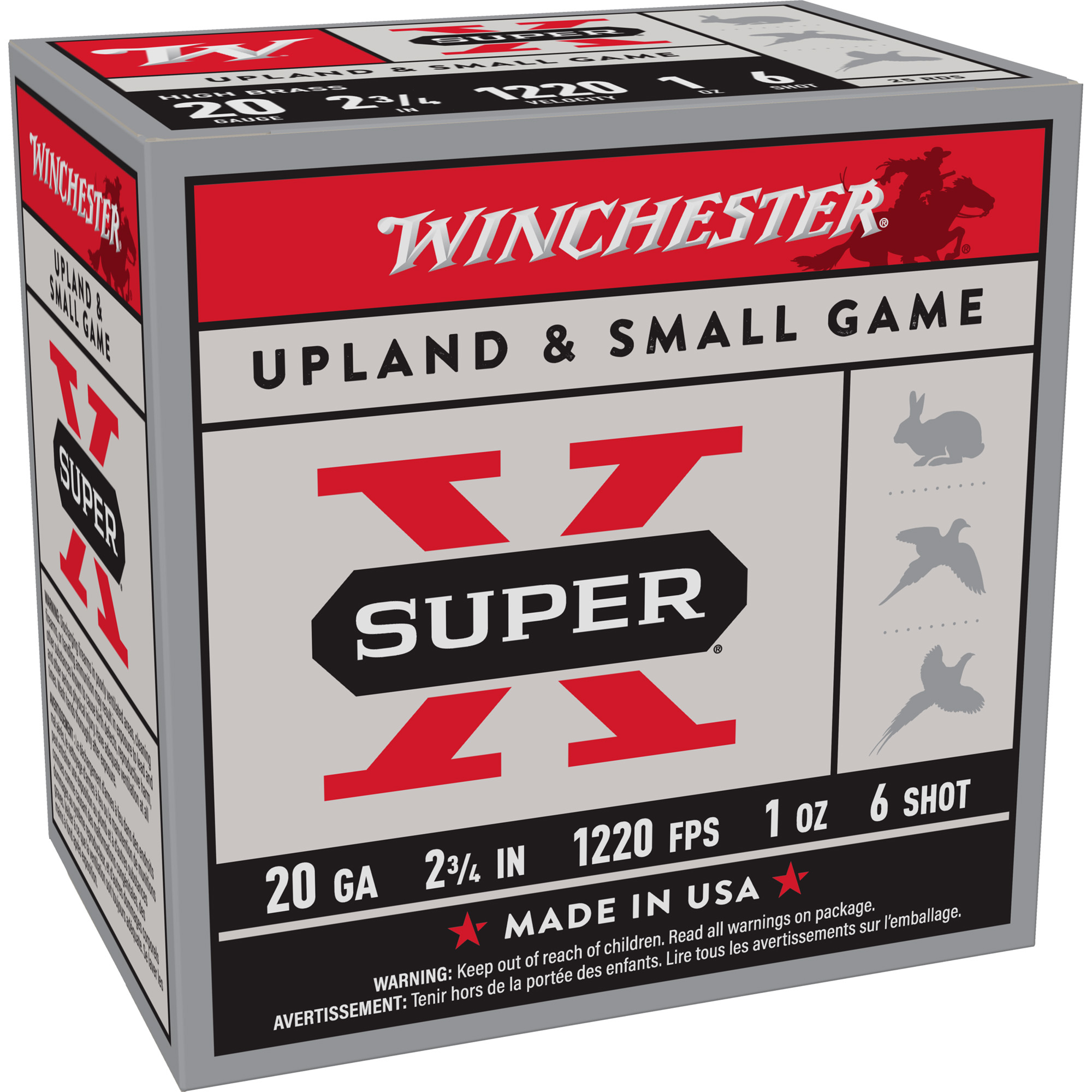 Winchester Super-X 20 Gauge 2.75″ #6 Shotshell – 25rd