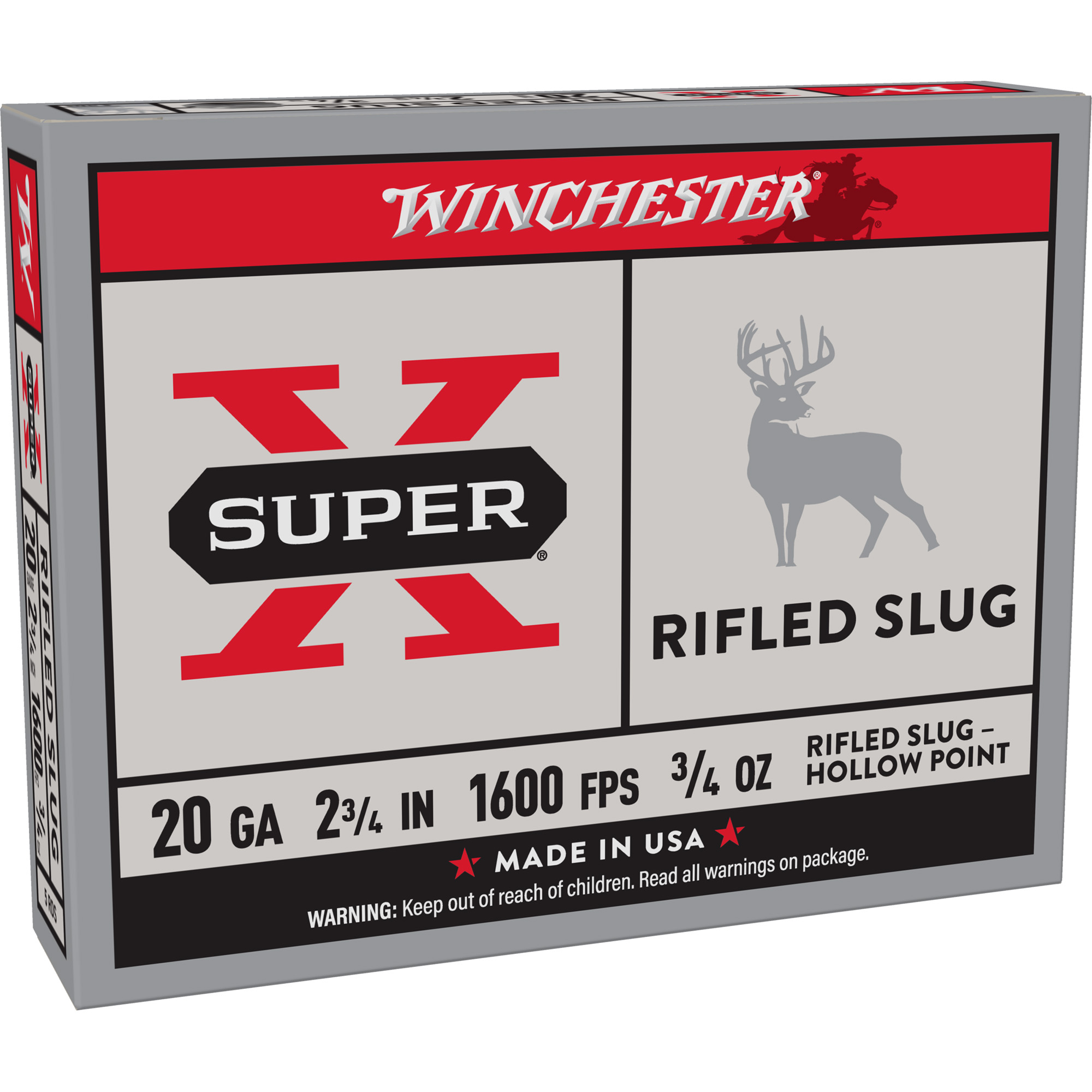 Winchester Super-X 20 Gauge 2.75″ Rifled Slug – 5rd