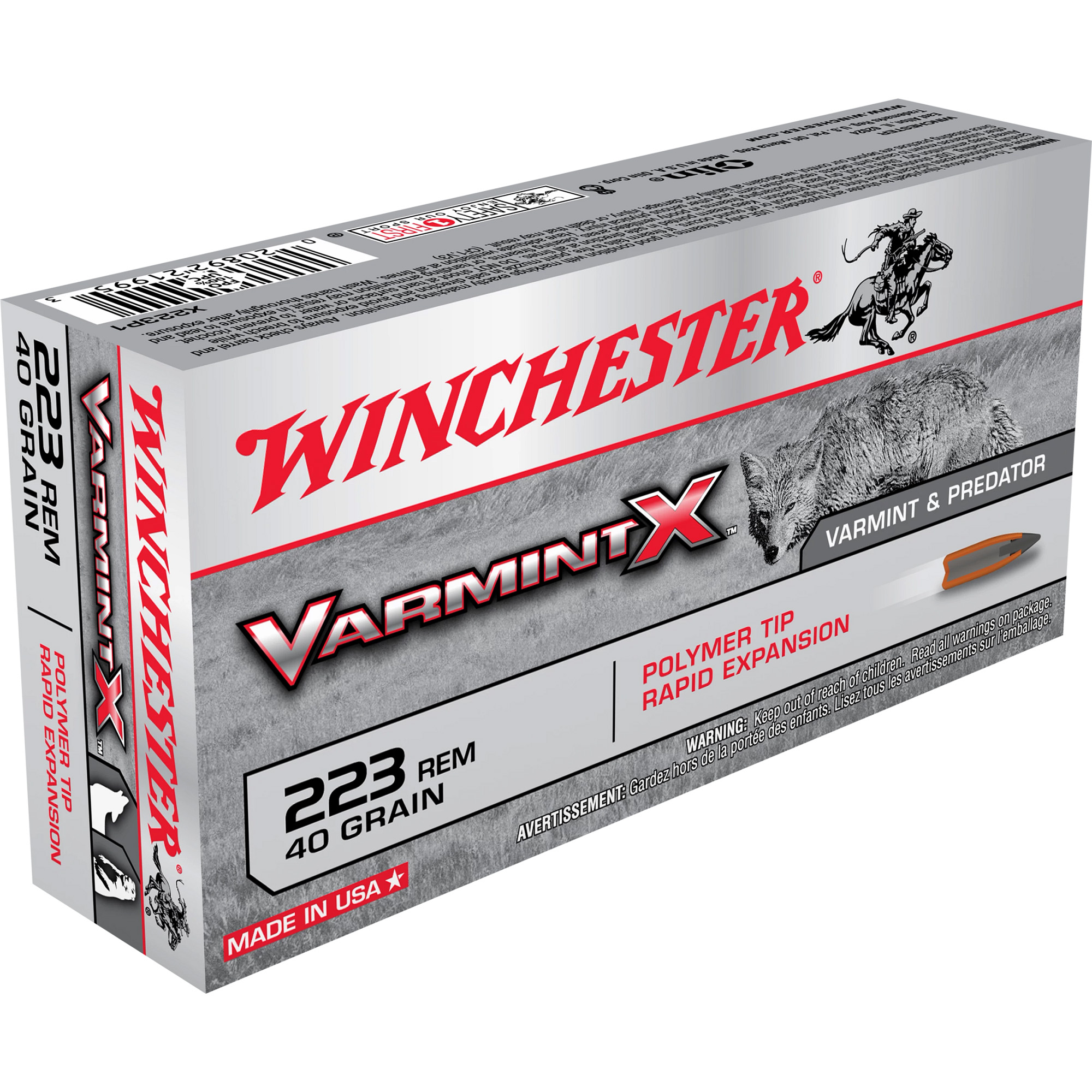 Winchester Varmint X 223 Remington 55gr Polymer Tip – 20rd