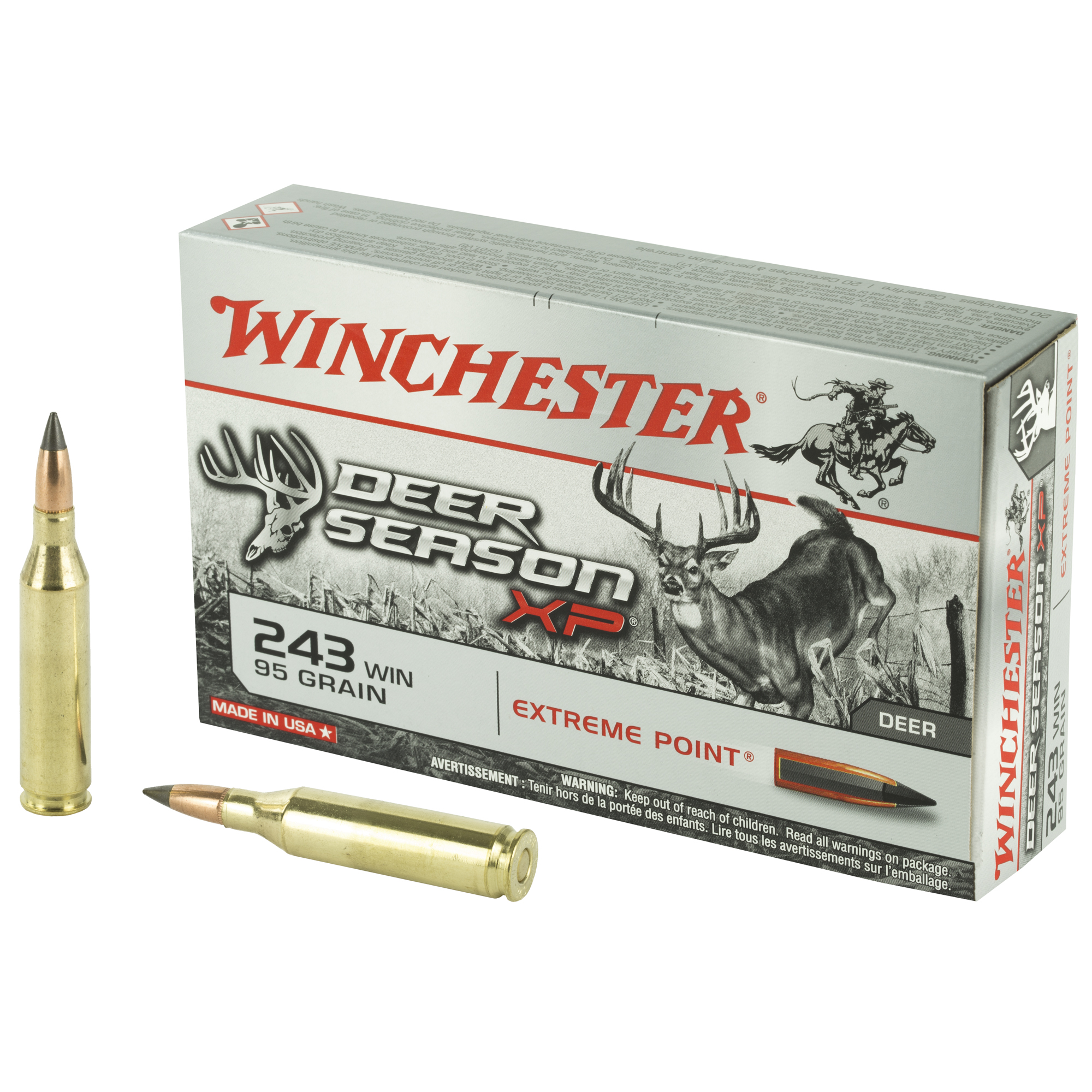 Winchester Deer Season XP 243 Winchester 95gr Polymer Tip – 20rd