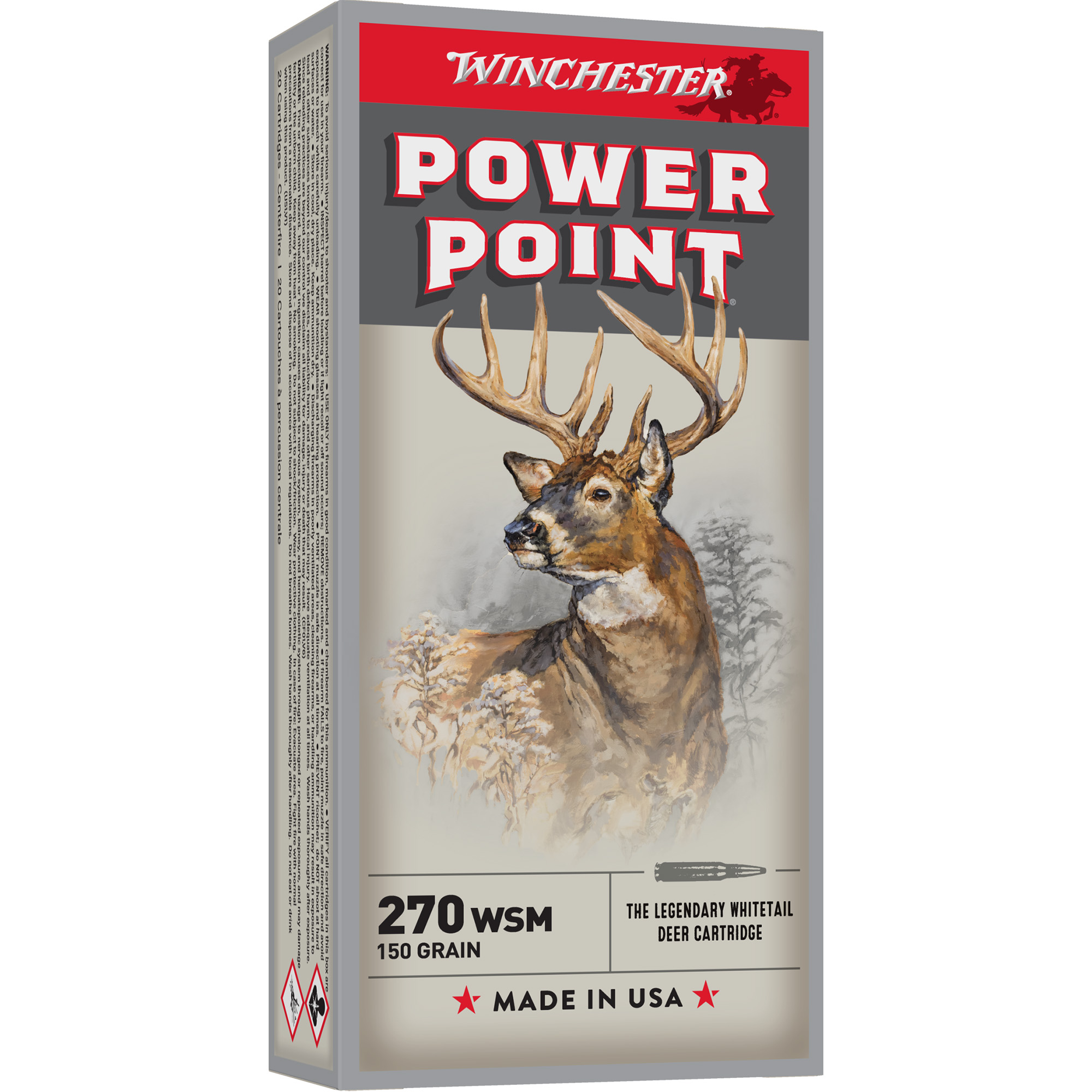 Winchester Super-X Power-Point 270 Winchester Short Magnum 150gr Pointed Soft Point – 20rd