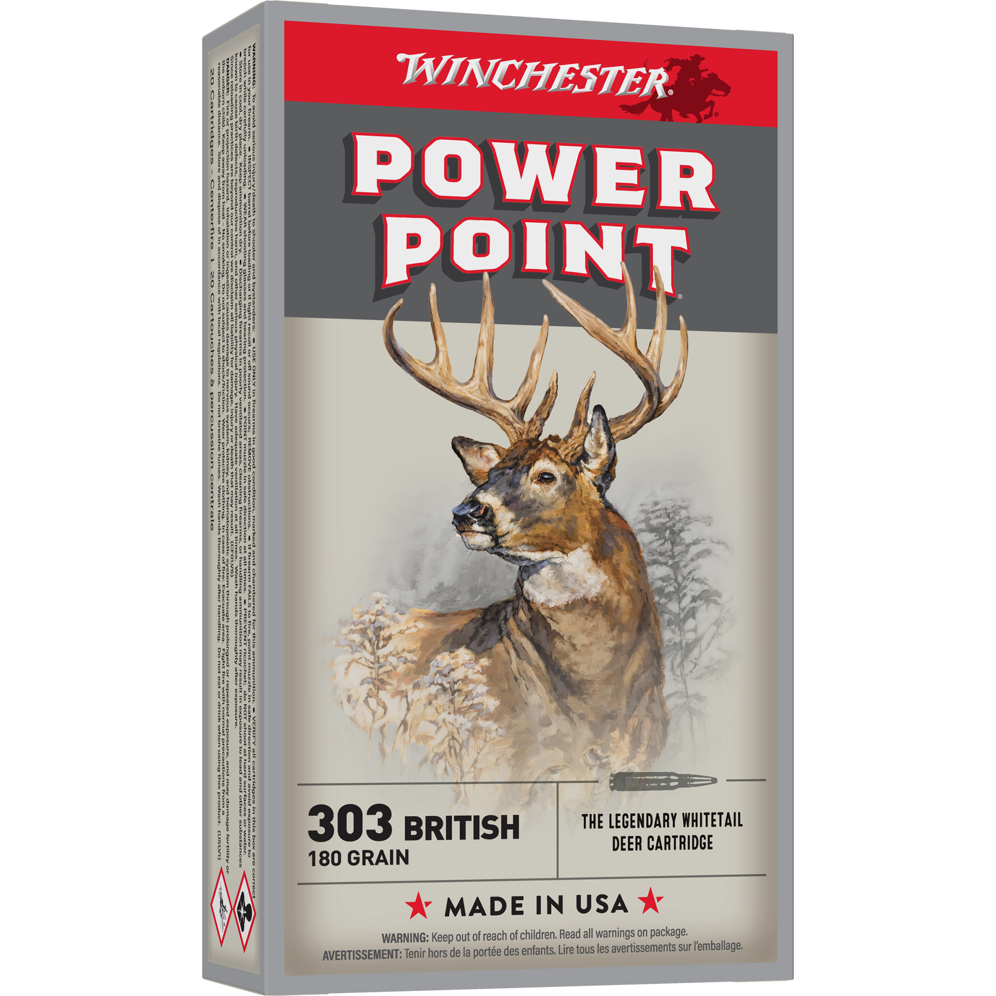 Winchester Super-X Power-Point 303 British 180gr Pointed Soft Point – 20rd