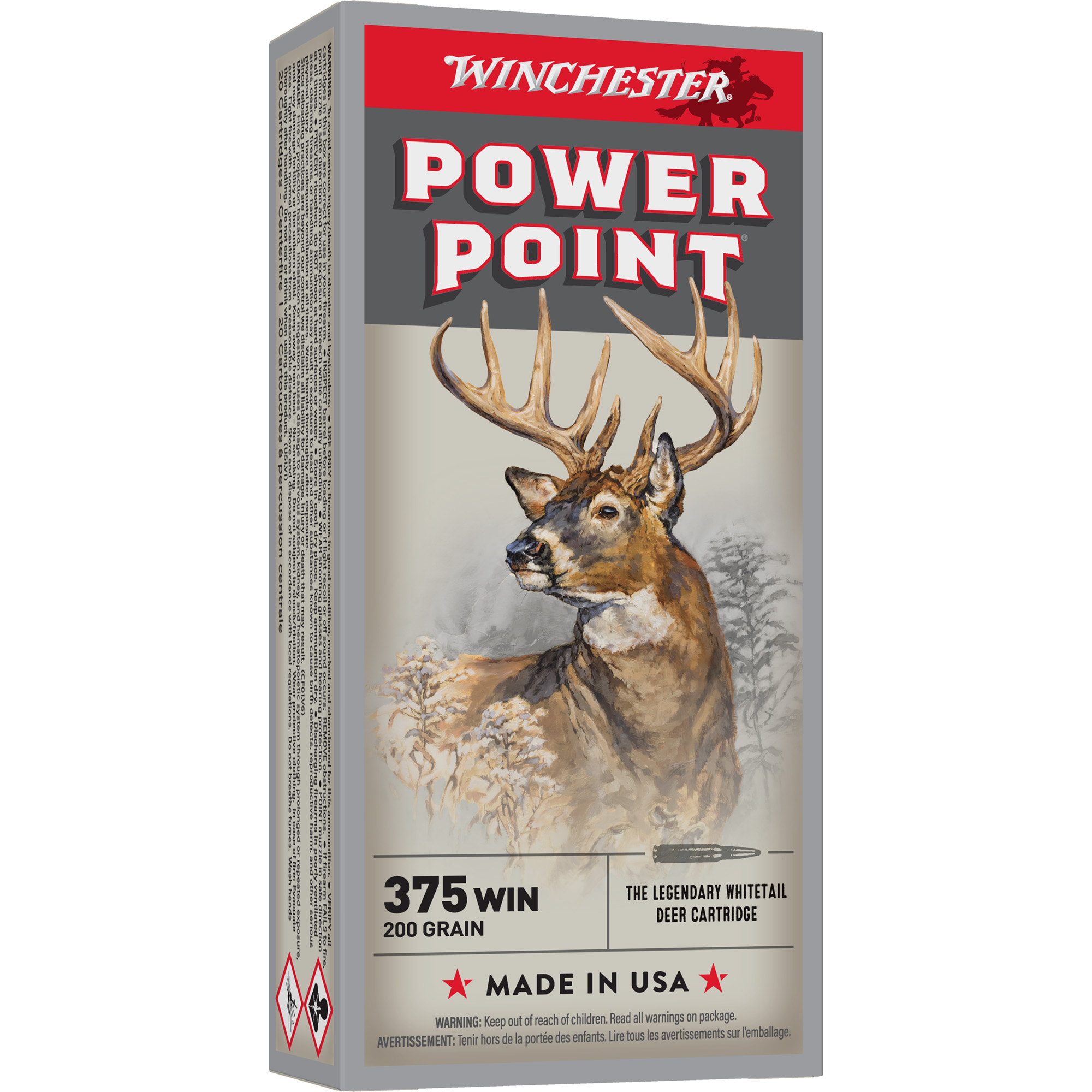 Winchester Super-X Power-Point 375 Winchester 200gr Pointed Soft Point – 20rd