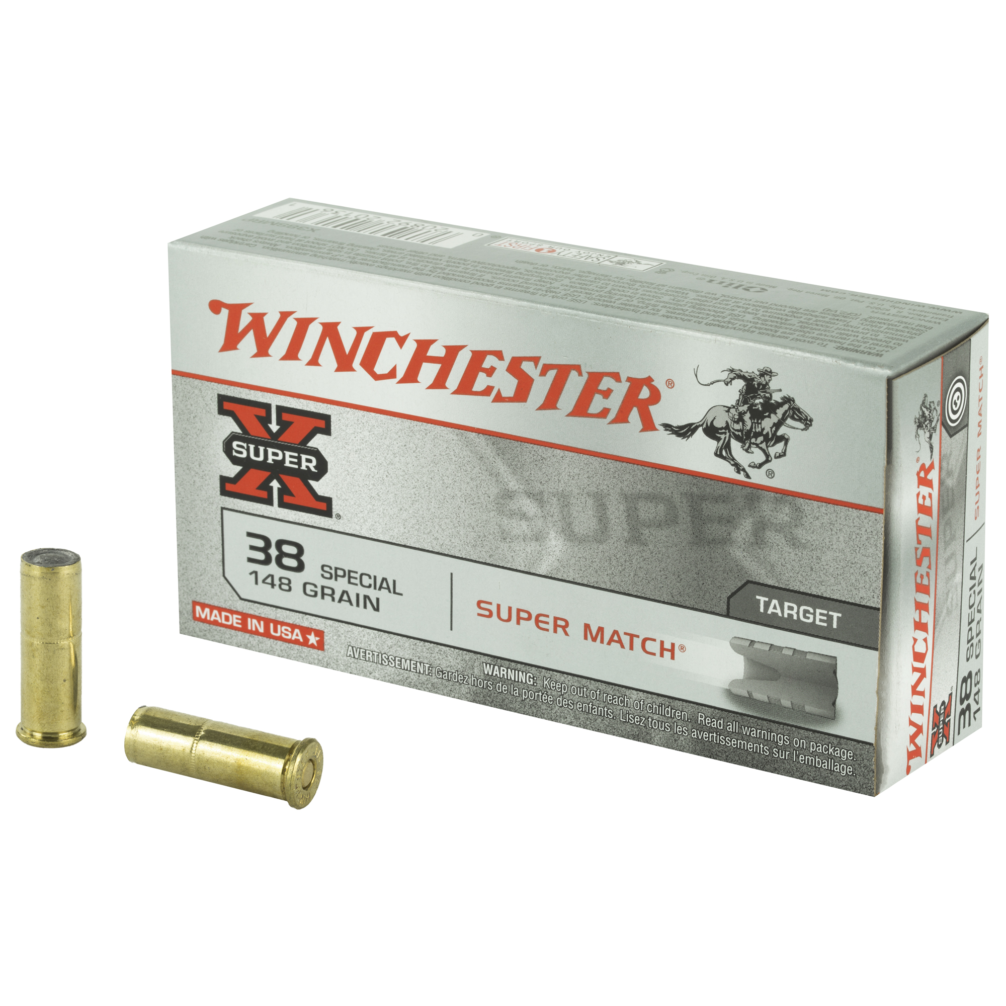 Winchester Super-X 38 Special 148gr Lead Wadcutter – 50rd