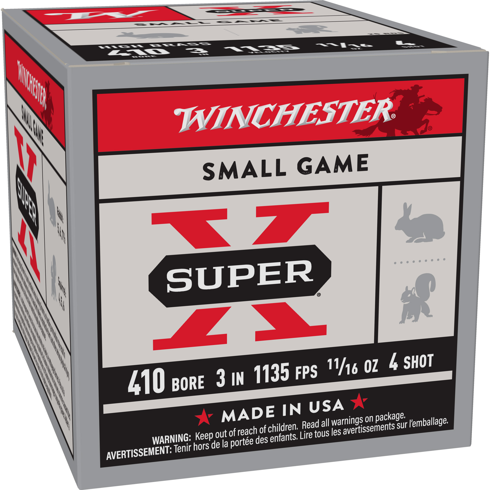 Winchester Super-X Upland 410 Gauge 3″ #4 Shot – 25rd