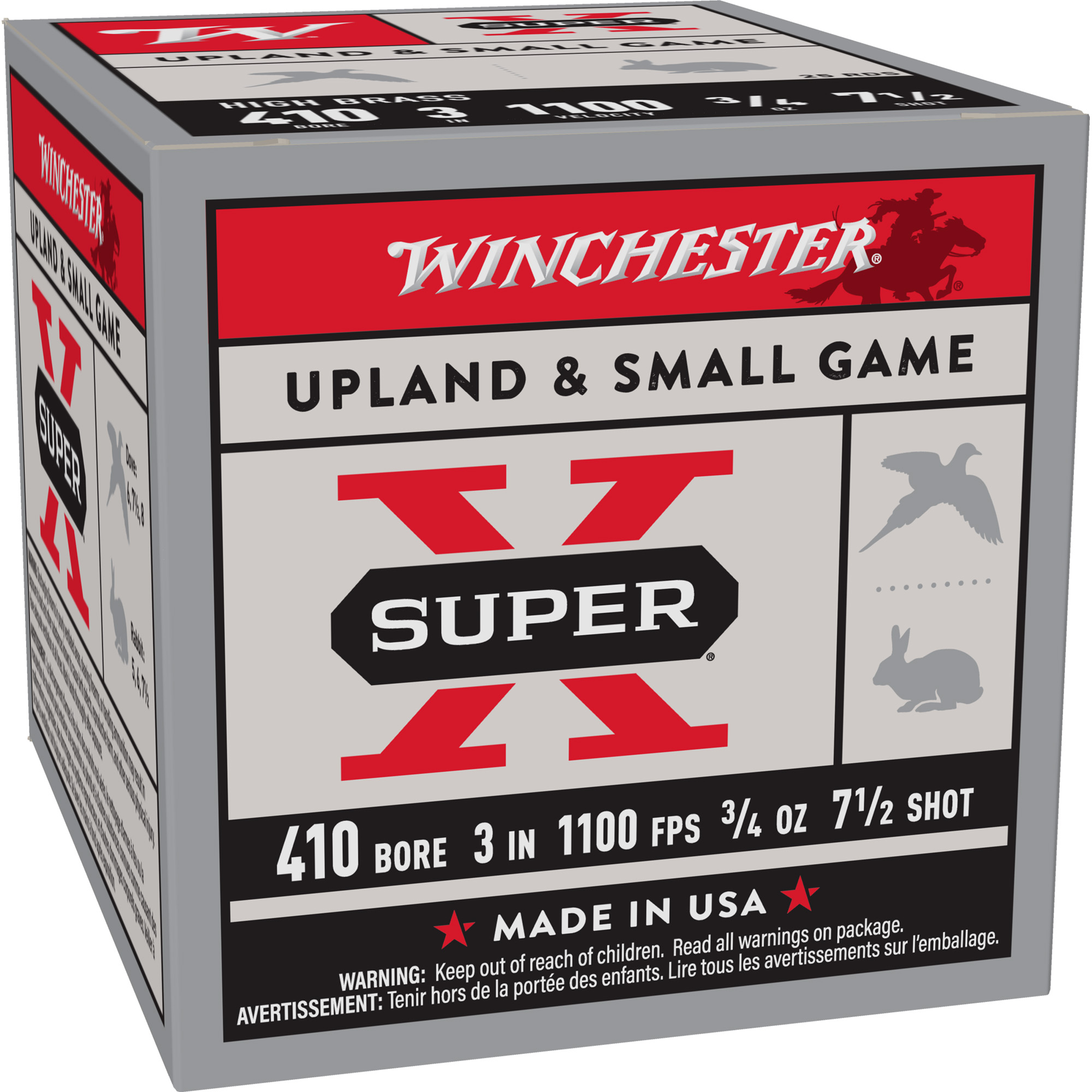 Winchester Super-X 410 Gauge 3″ #7.5 Shotshell – 25rd