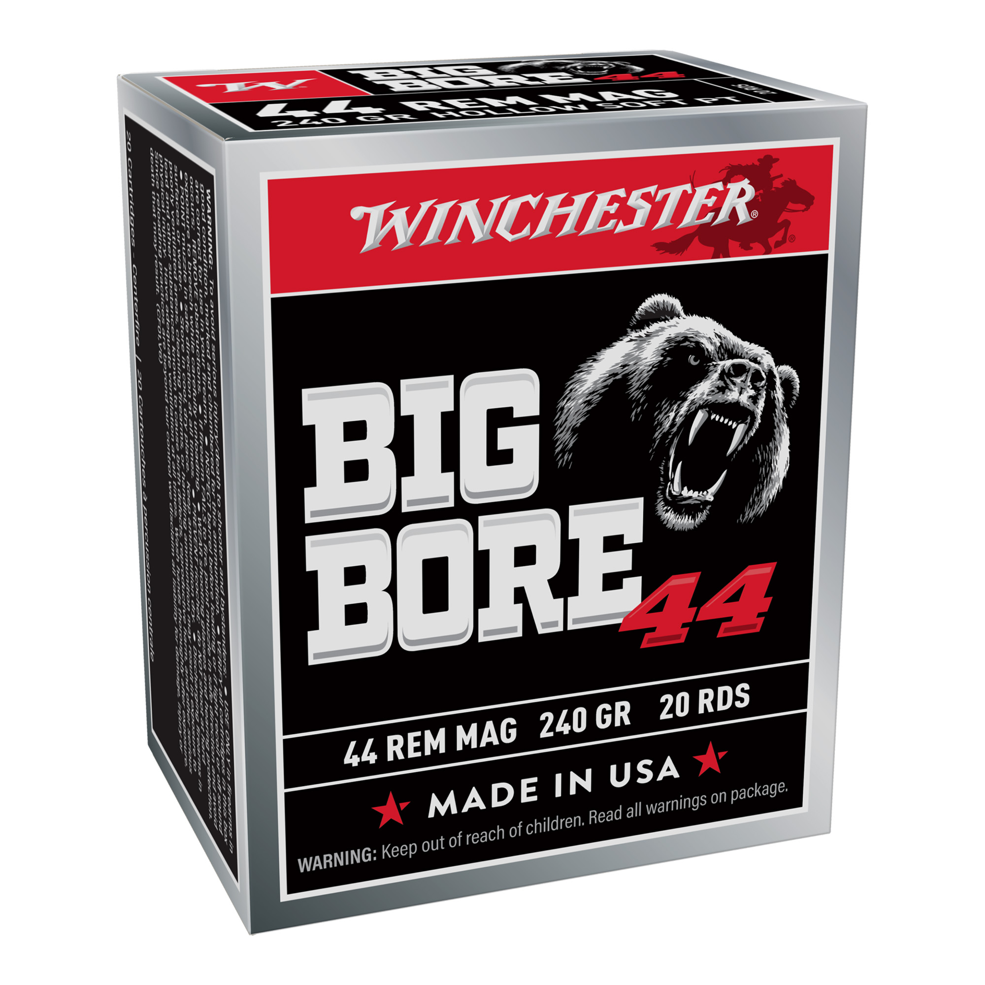 Winchester Big Bore 44 Magnum 240gr Jacketed Soft Point – 20rd