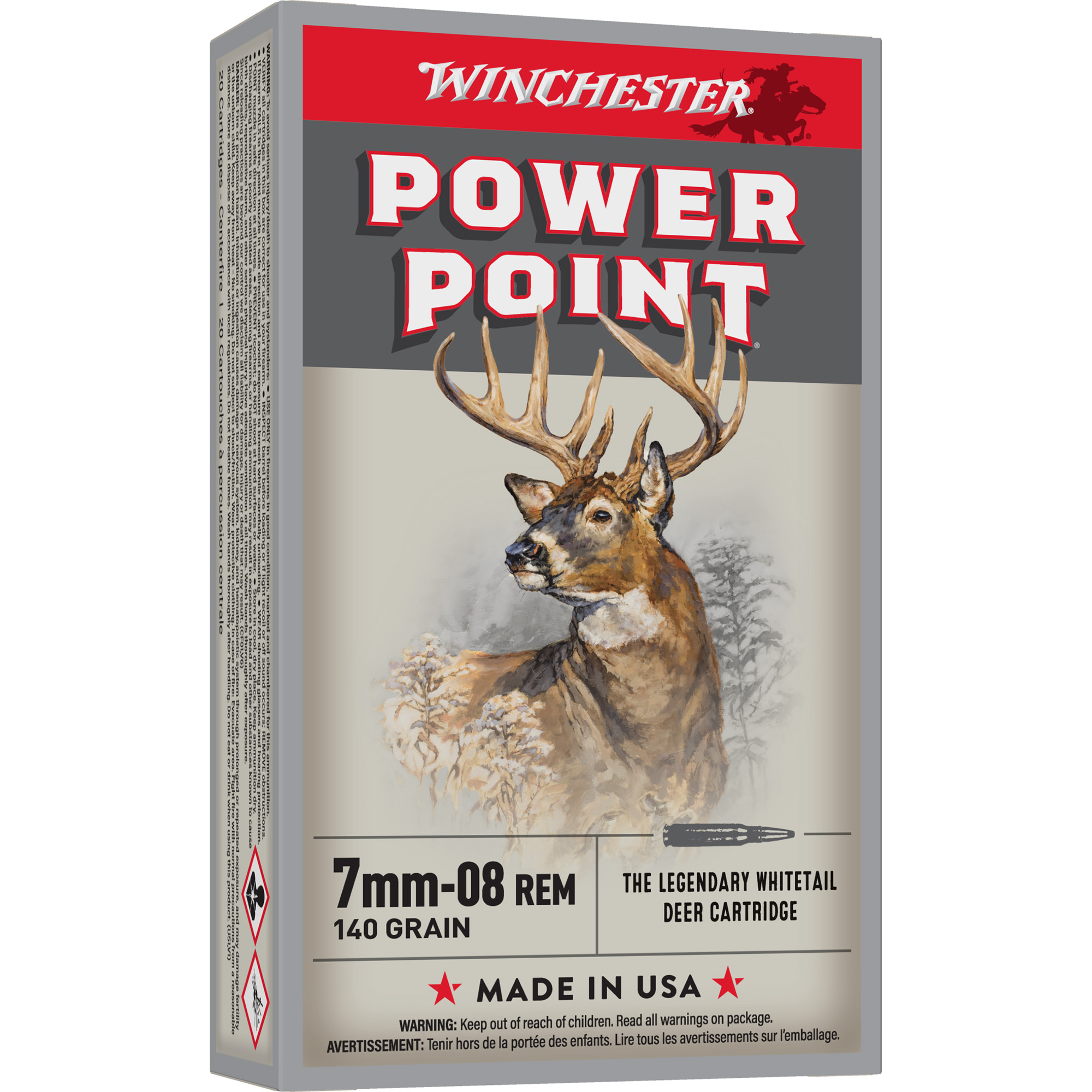 Winchester Super-X Power-Point 7MM-08 140gr Pointed Soft Point – 20rd