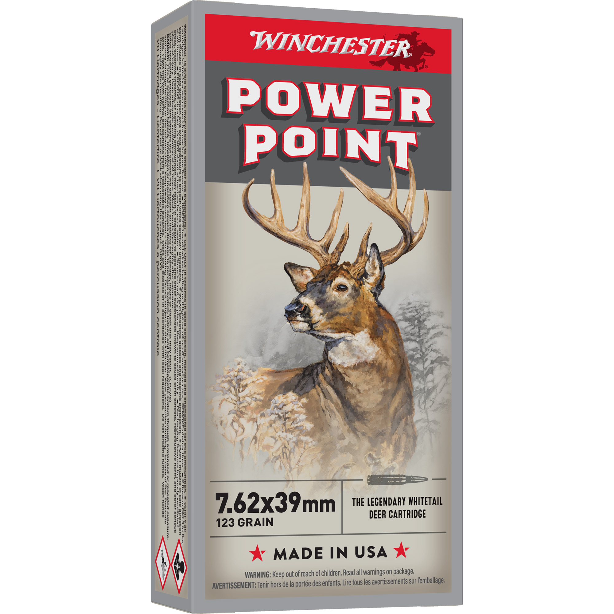 Winchester Super-X Power-Point 7.62×39 123gr Pointed Soft Point – 20rd