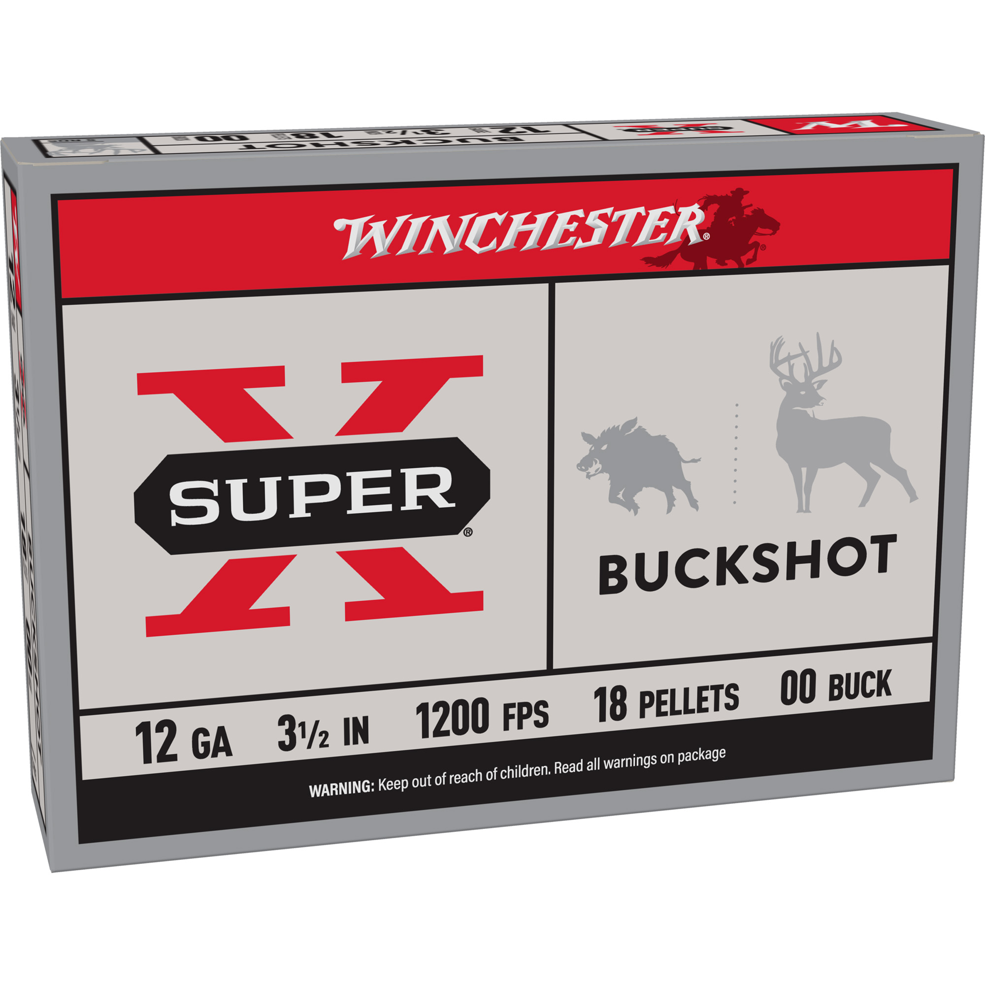 Winchester Super-X 12 Gauge 3.5″ 18 Pellets 00 Buck Buckshot – 5rd