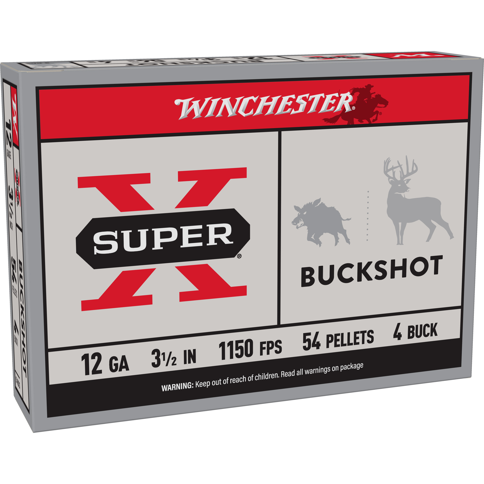 Winchester Super-X 12 Gauge 3.5″ 4 Buck Buckshot – 5rd