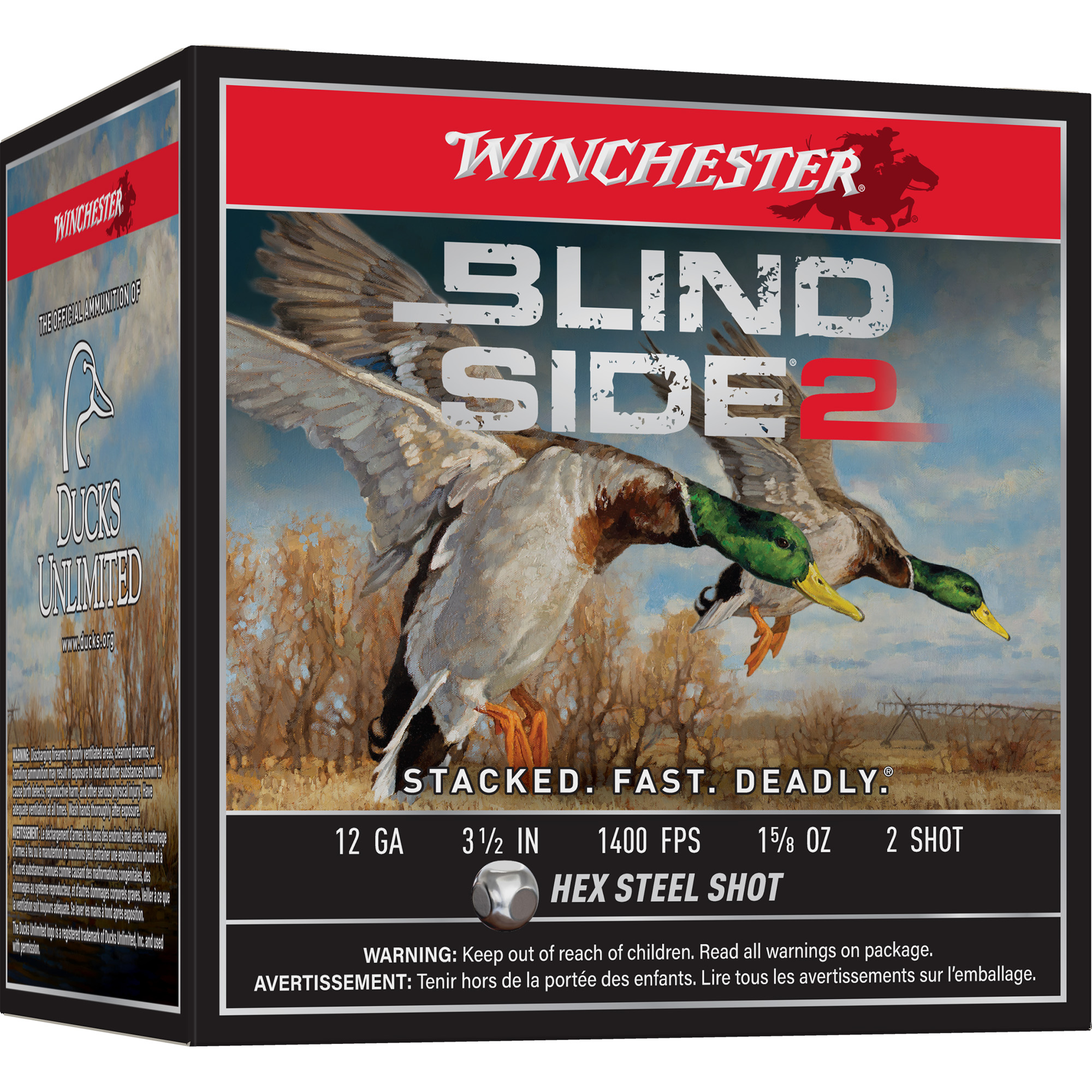 Winchester Blind Side 2 12 Gauge 3.5″ #2 Shotshell – 25rd