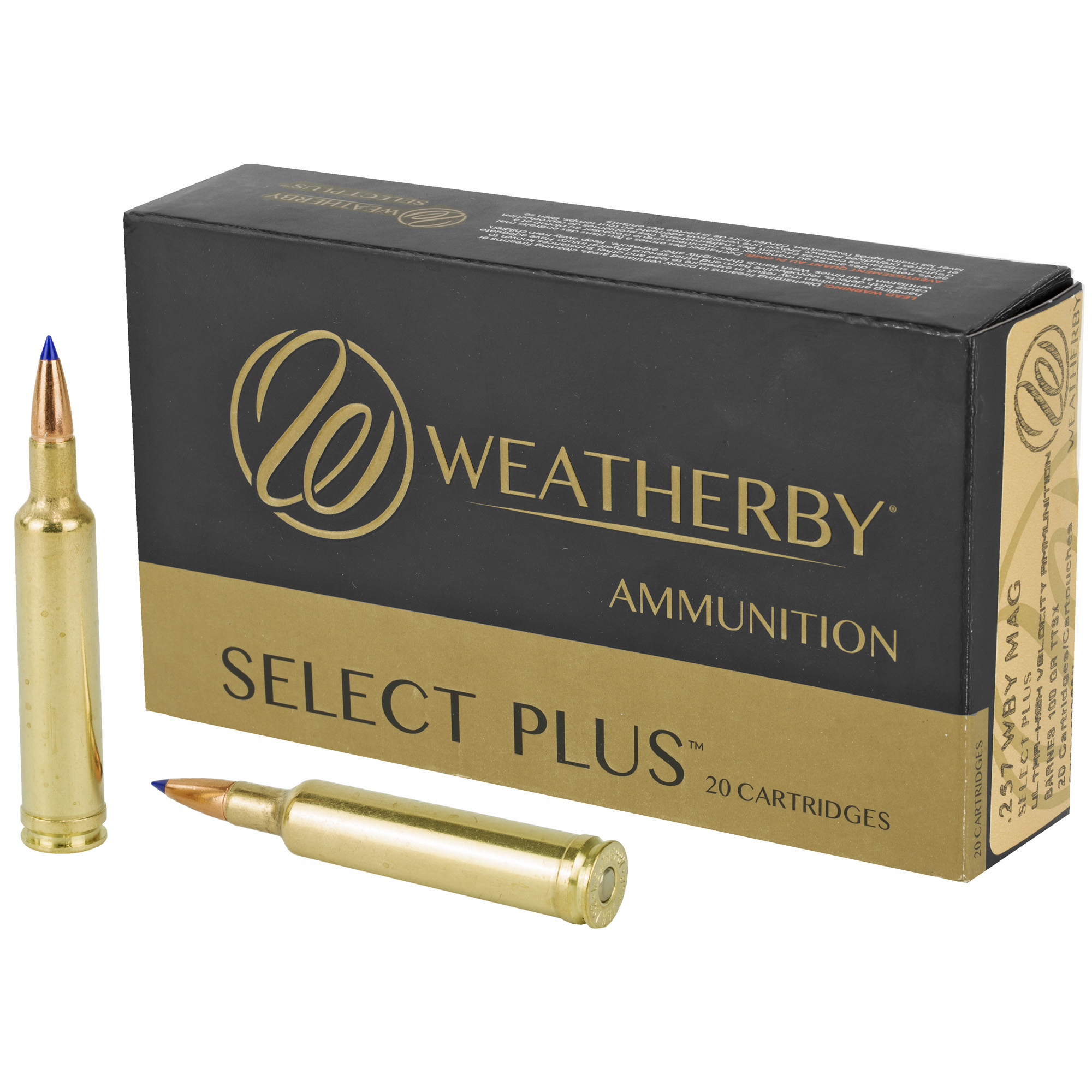 Weatherby Select Plus 257 Weatherby Magnum 100gr Tipped Triple Shock X – 20rd