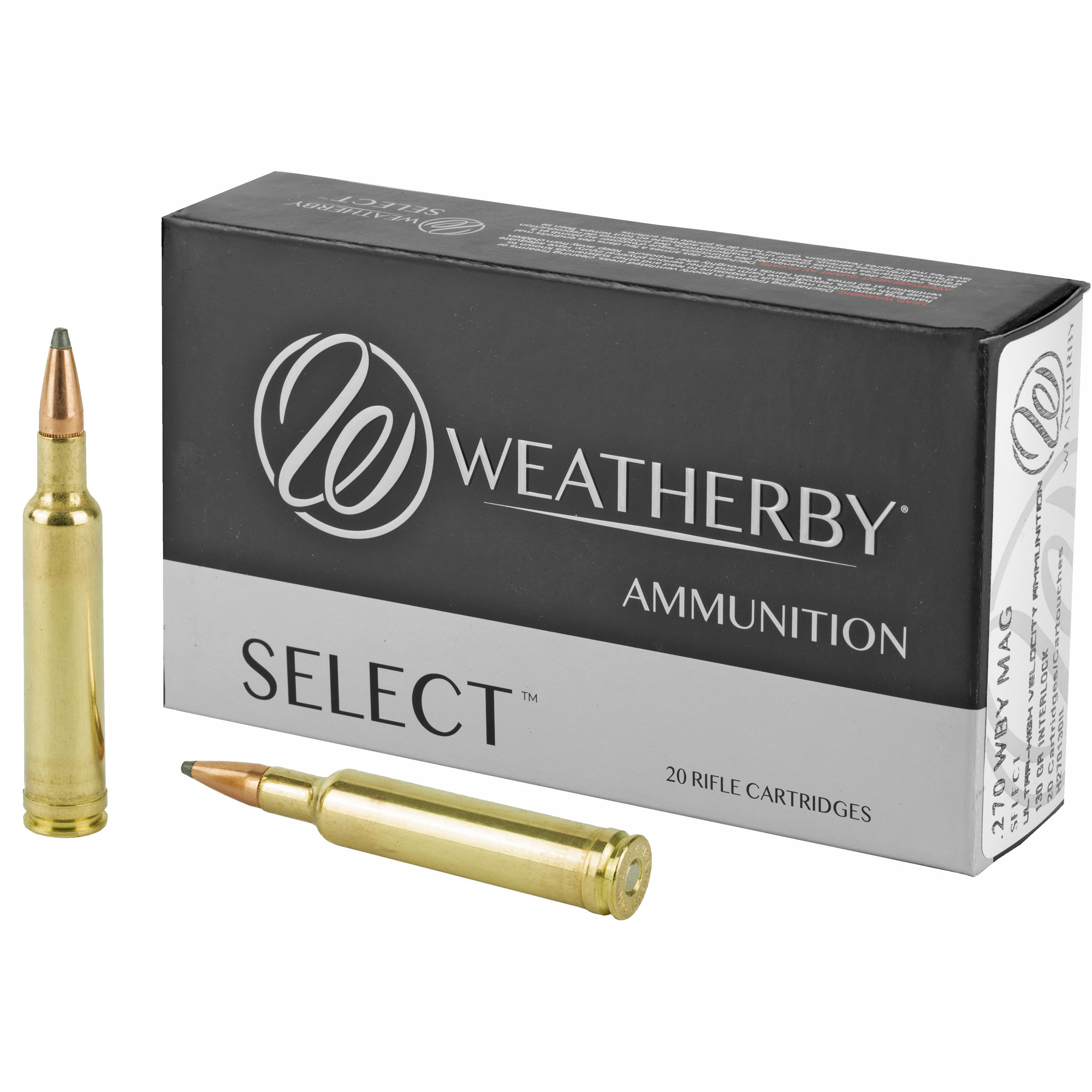 Weatherby Select 270 Weatherby Magnum 130gr InterLock – 20rd