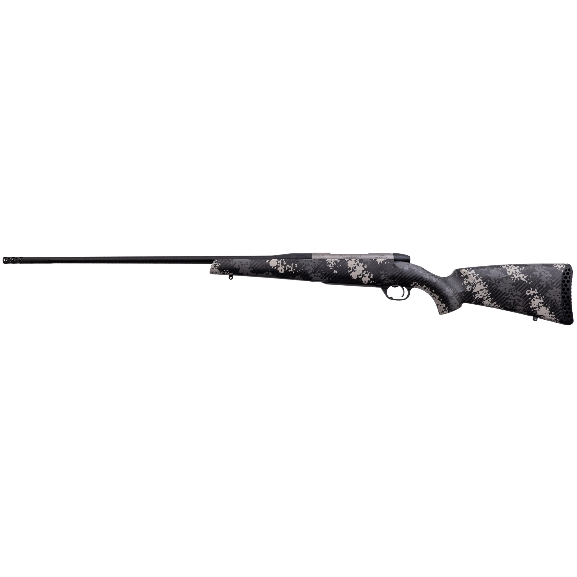 Weatherby Mark V Backcountry 2.0 Ti Rifle 24″ 280 Ackley Improved 4rd – Gray, White