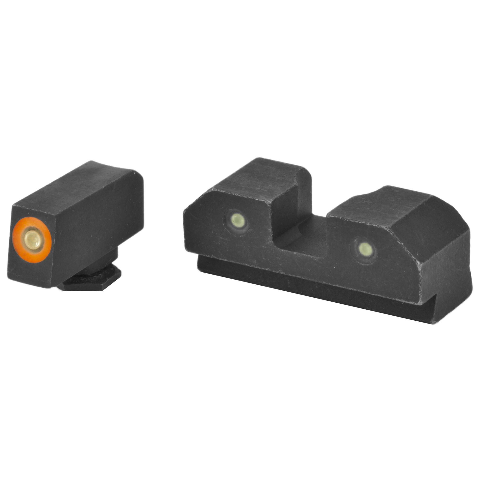 XS Sights Glock 17/19/22/23/ Taurus G3c/ Walther PDP R3D Night Sights – Orange Tritium Front Black Rear