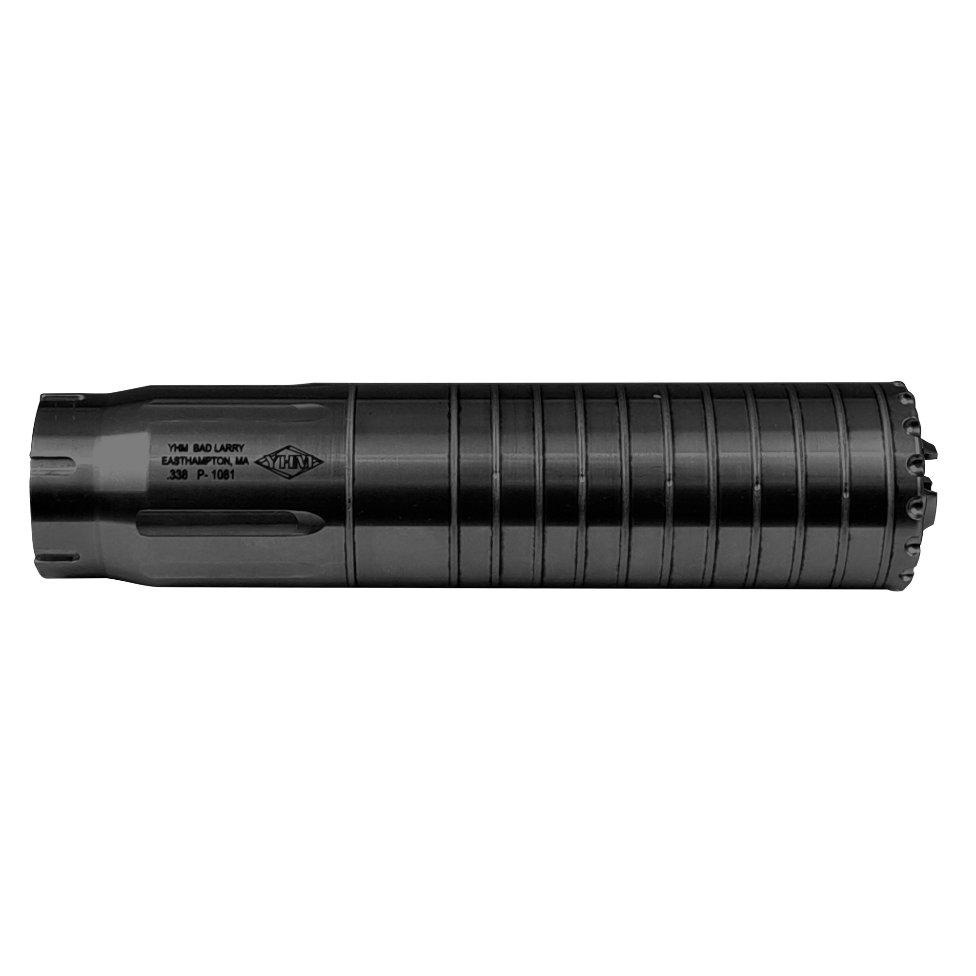 YHM Bad Larry Suppressor 338 Caliber 17-4PH Stainless Steel – Black