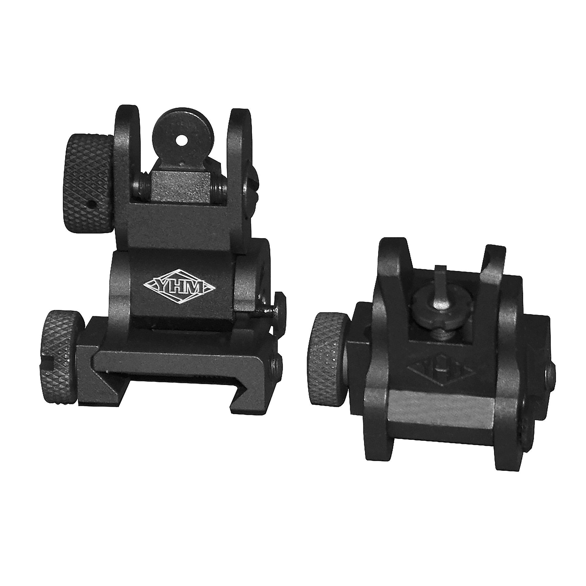 YHM Picatinny Flip Sight Set – Black